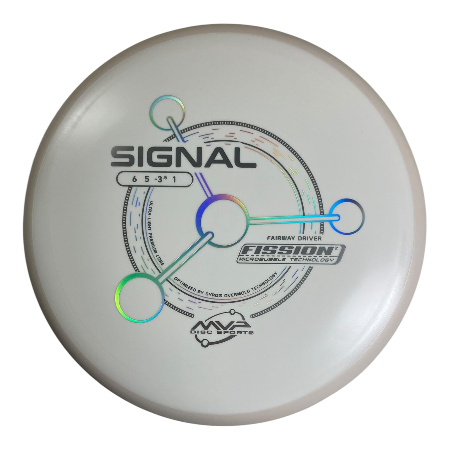MVP Disc Sports Signal | Fission | White/White 146g (Project Lab Coat) Disc Golf
