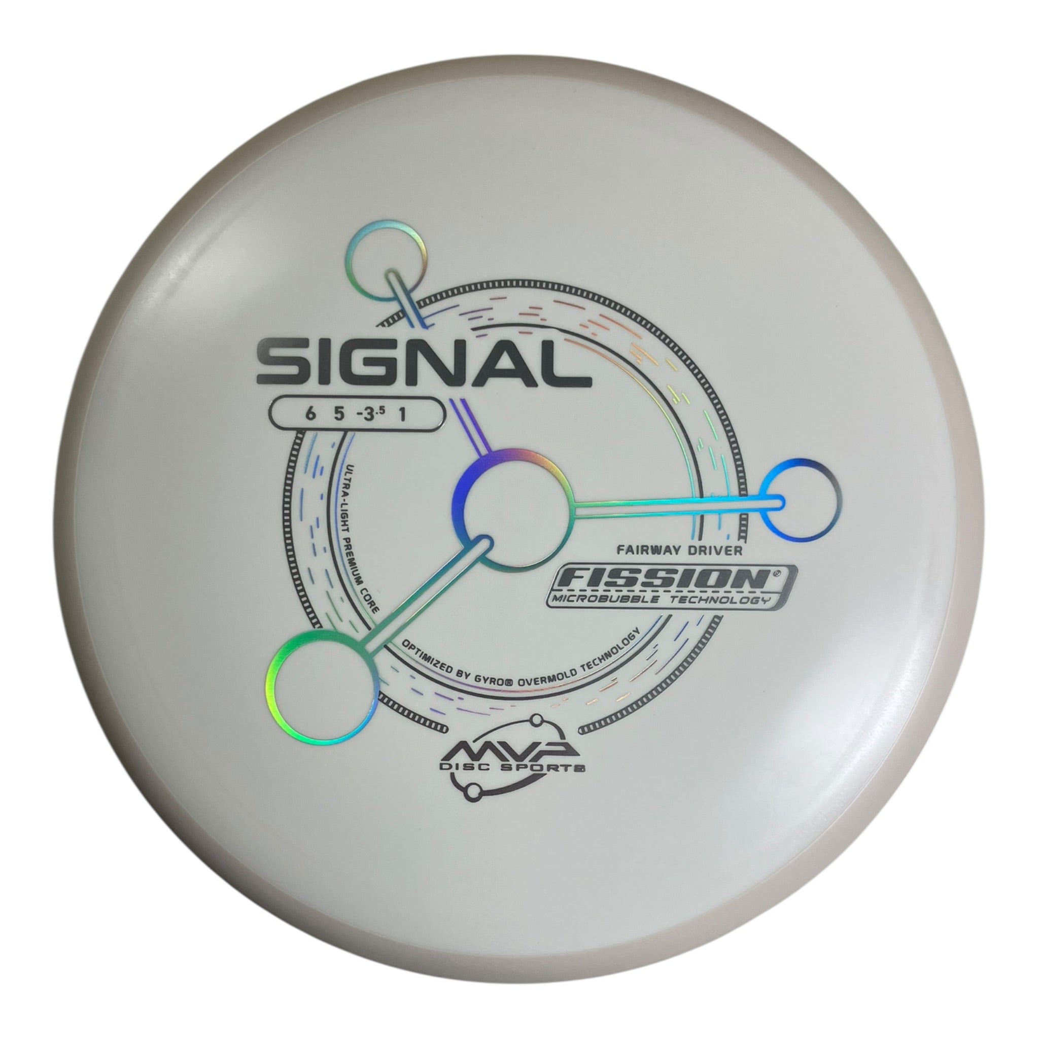 MVP Disc Sports Signal | Fission | White/White 146g (Project Lab Coat) Disc Golf
