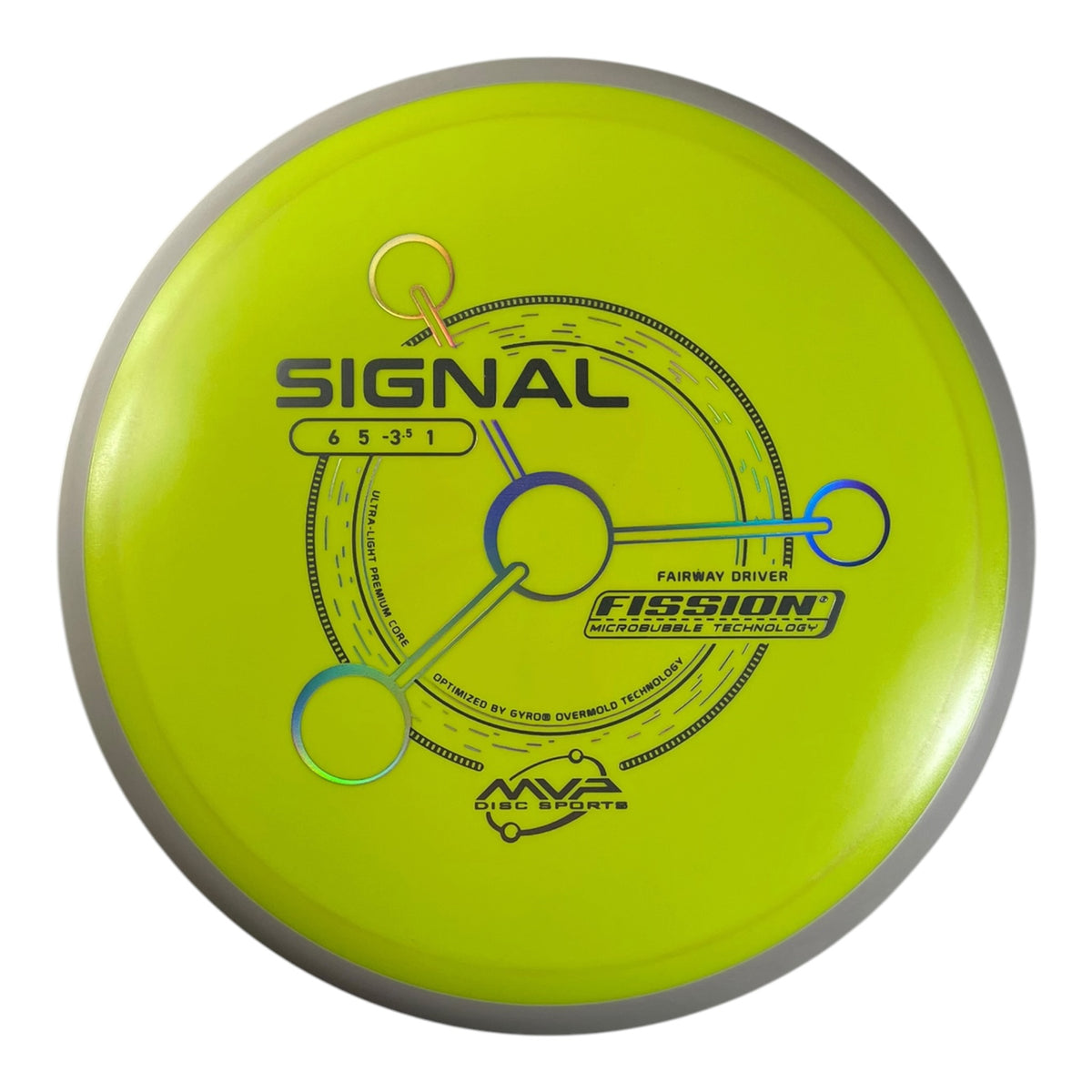 MVP Disc Sports Signal | Fission | Yellow/White 147g (Project Lab Coat) Disc Golf