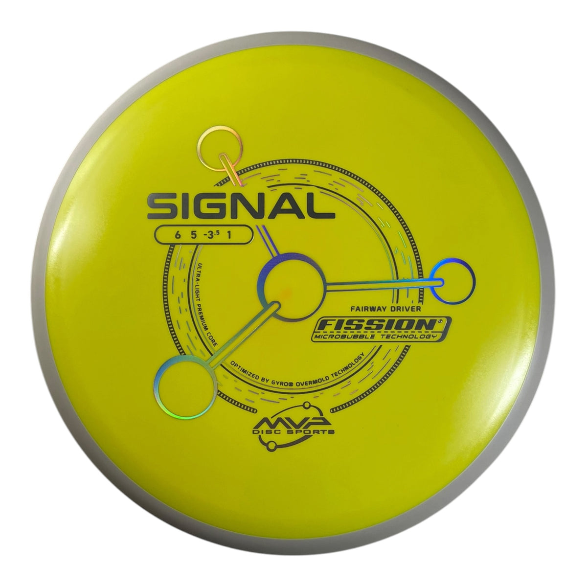 MVP Disc Sports Signal | Fission | Yellow/White 152g (Project Lab Coat) Disc Golf