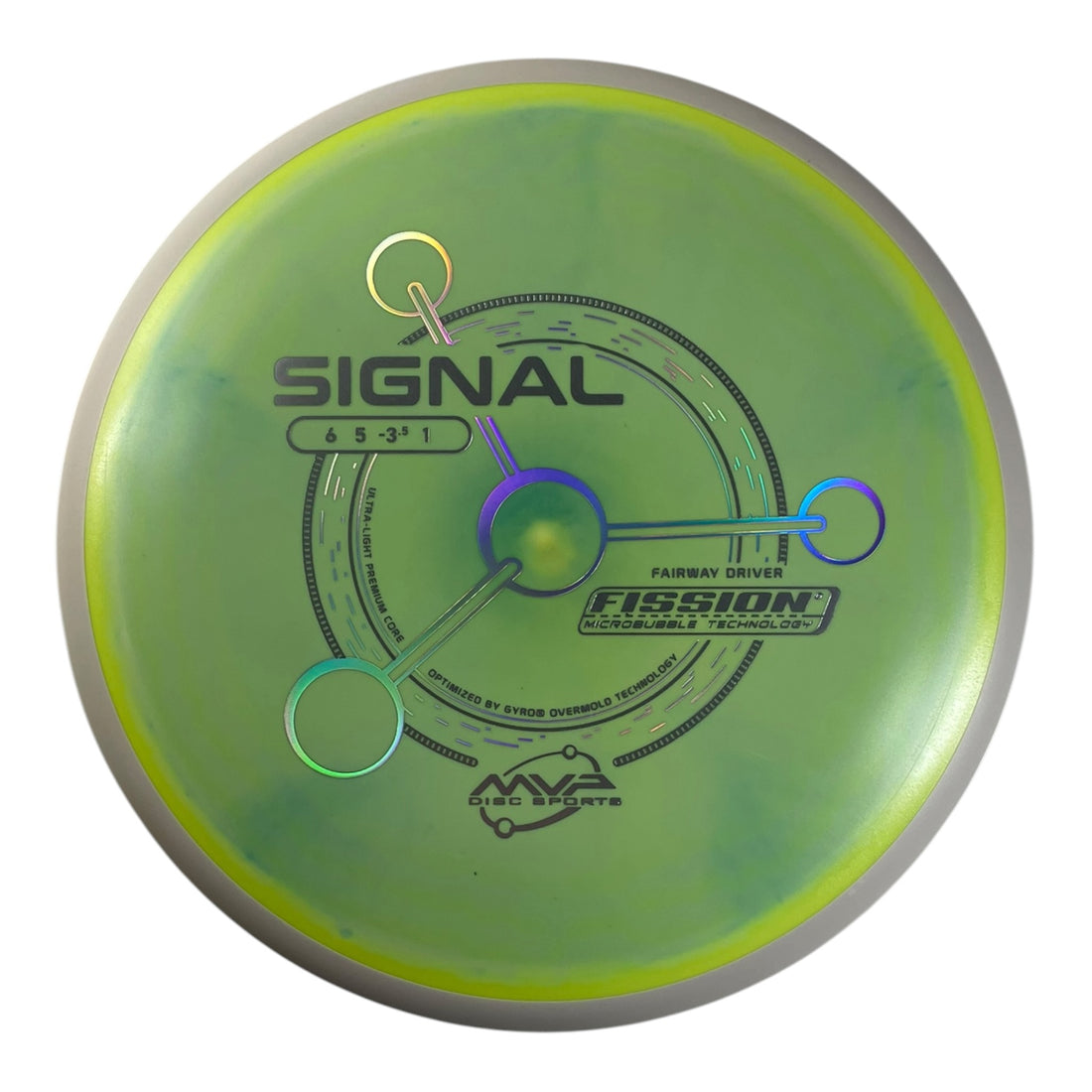 MVP Disc Sports Signal | Fission | Yellow/White 164g (Project Lab Coat) Disc Golf