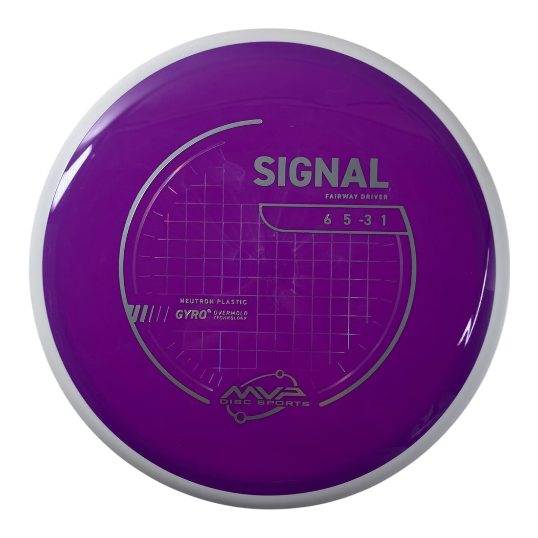 MVP Disc Sports Signal | Neutron | Purple/White 158-166g (Project Lab Coat) Disc Golf