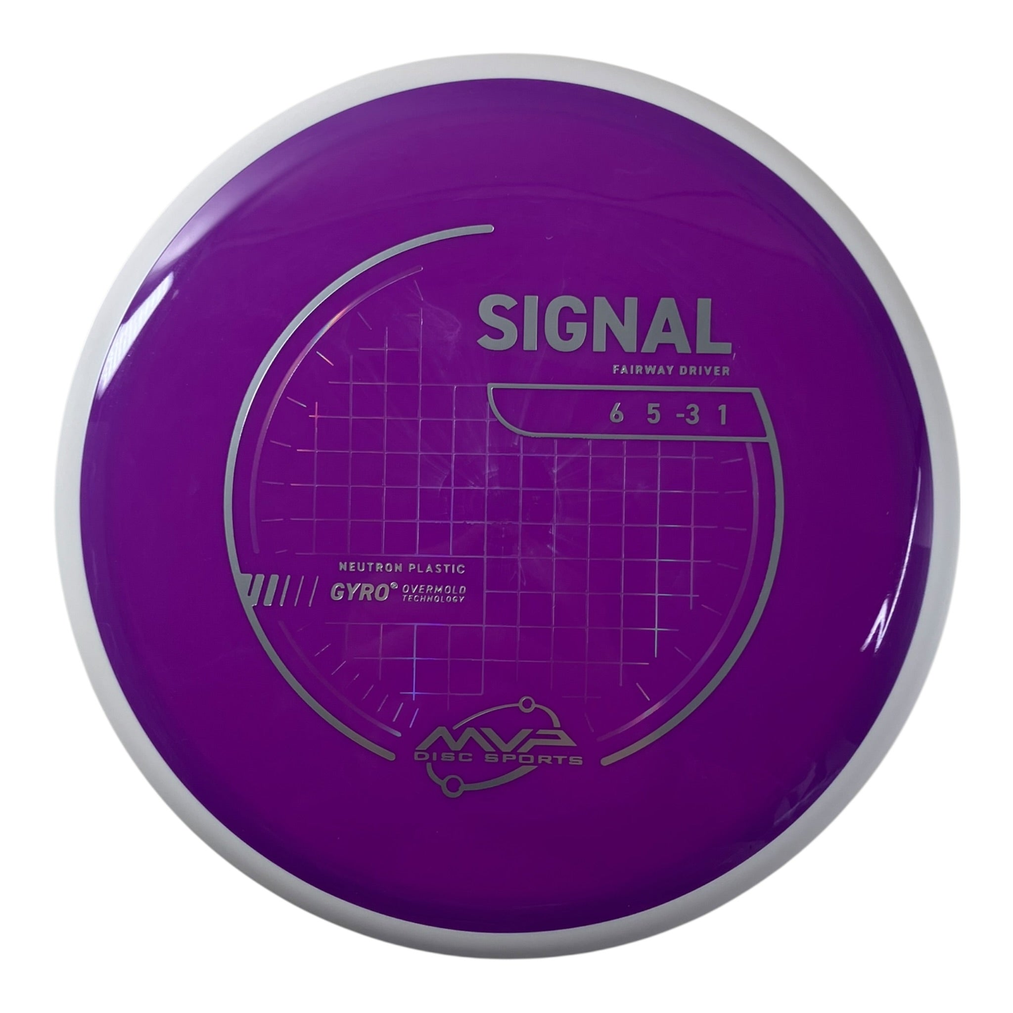 MVP Disc Sports Signal | Neutron | Purple/White 158-166g (Project Lab Coat) Disc Golf