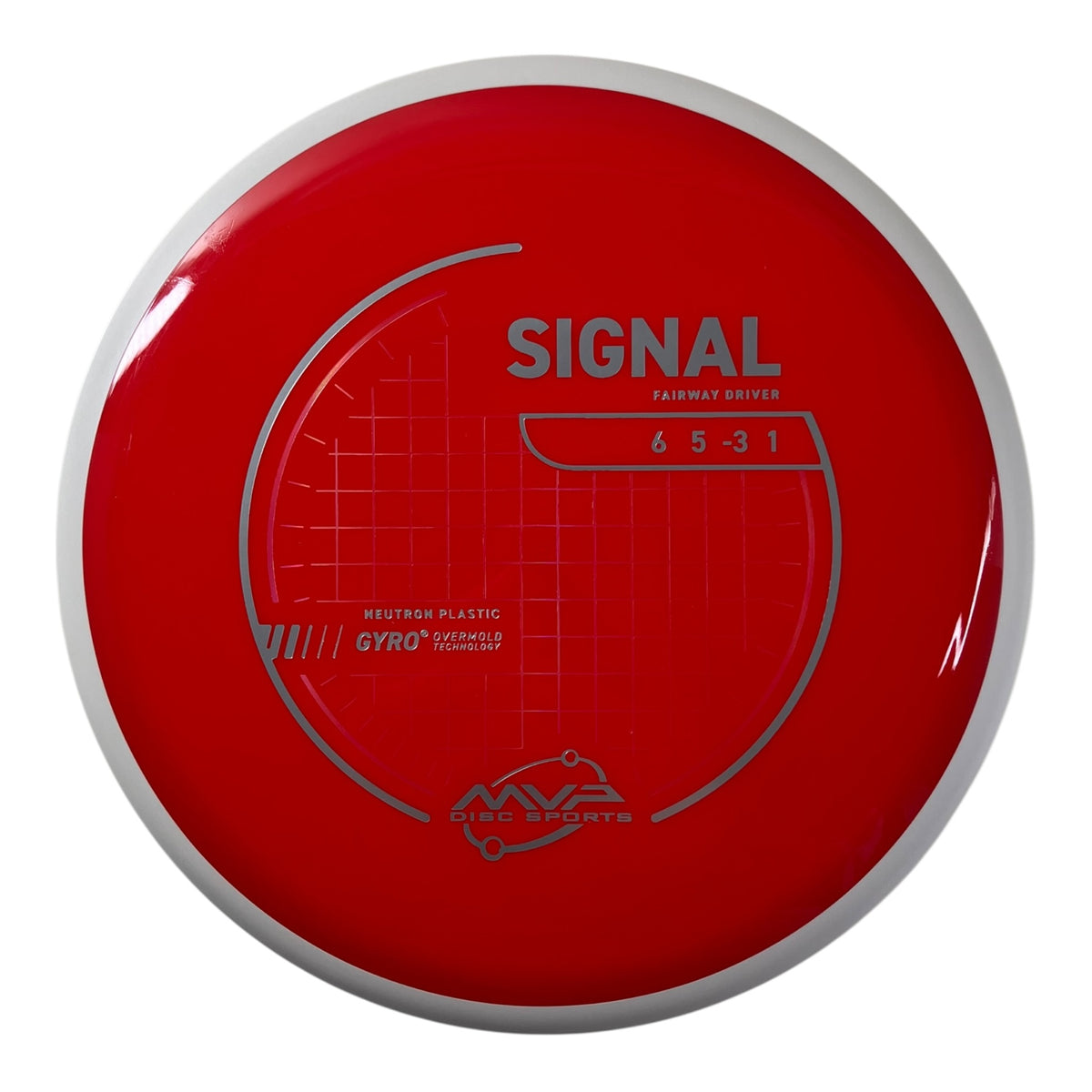 MVP Disc Sports Signal | Neutron | Red/White 159-166g (Project Lab Coat) Disc Golf