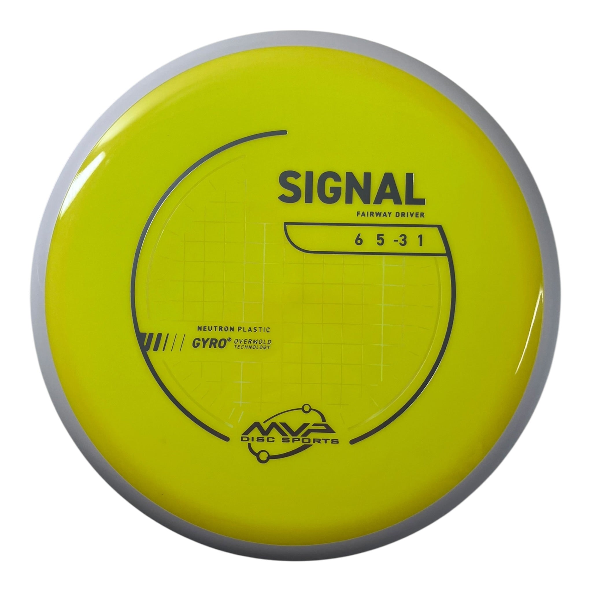 MVP Disc Sports Signal | Neutron | Yellow/White 157-167g (Project Lab Coat) Disc Golf