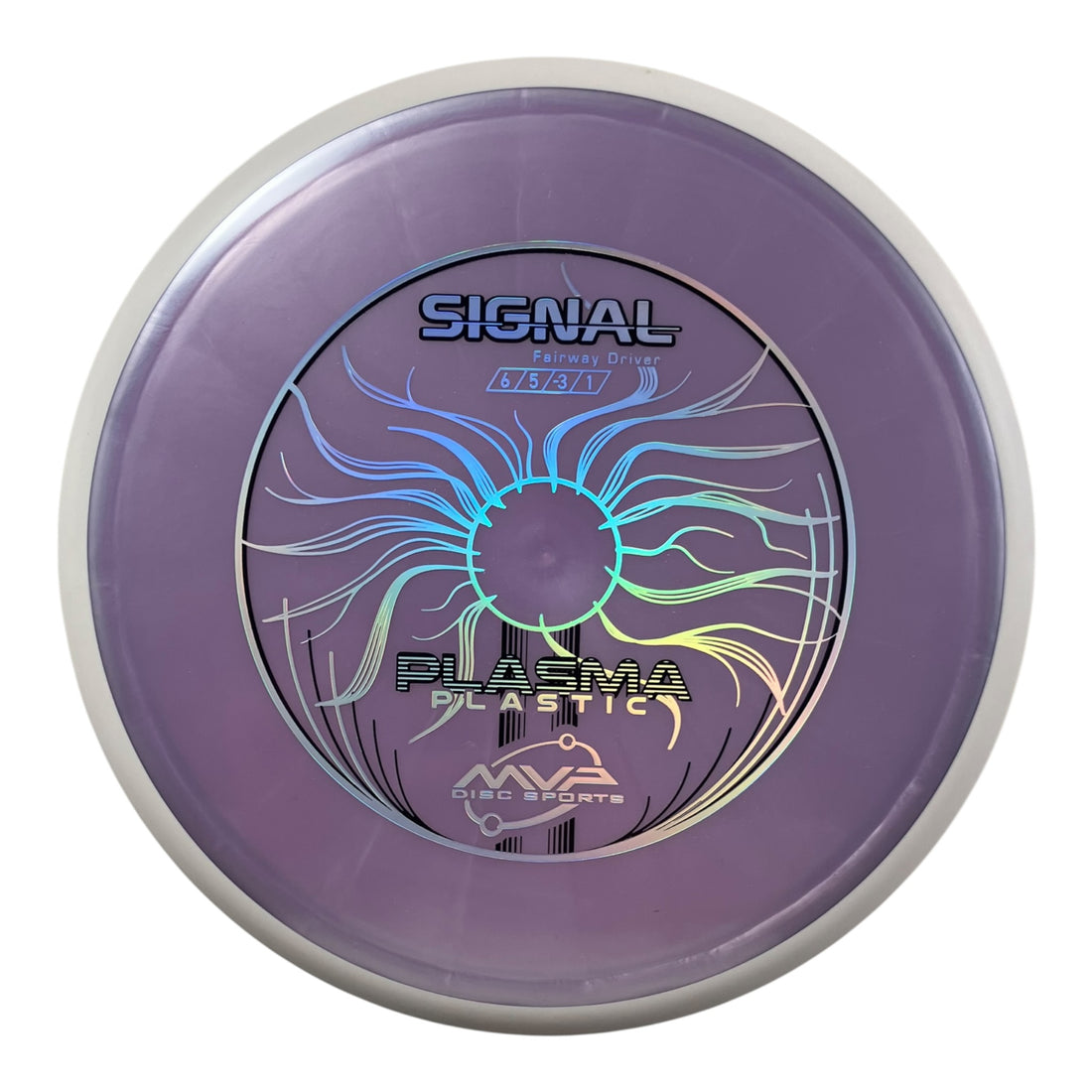 MVP Disc Sports Signal | Plasma | Purple/White 160g (Project Lab Coat) Disc Golf