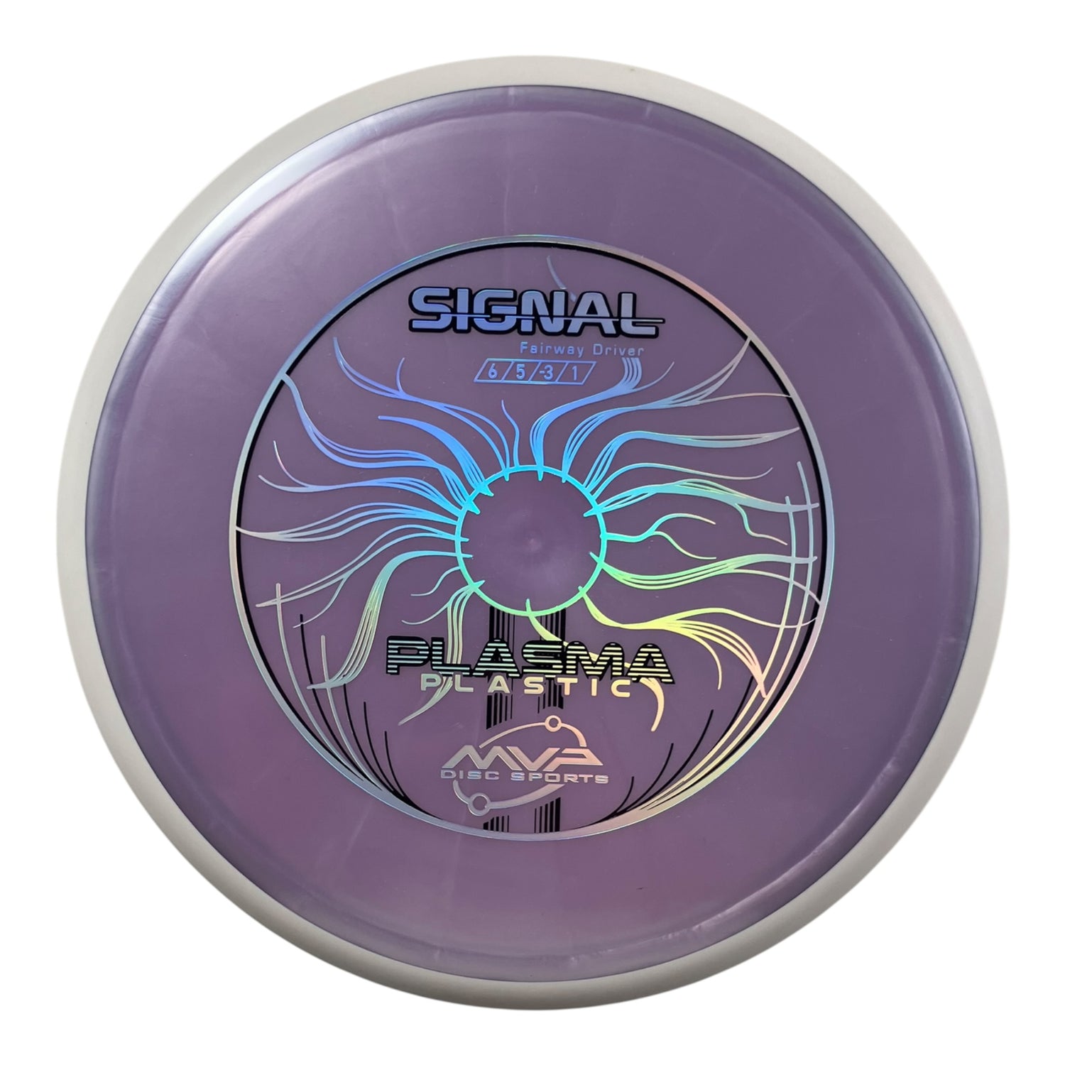 MVP Disc Sports Signal | Plasma | Purple/White 160g (Project Lab Coat) Disc Golf