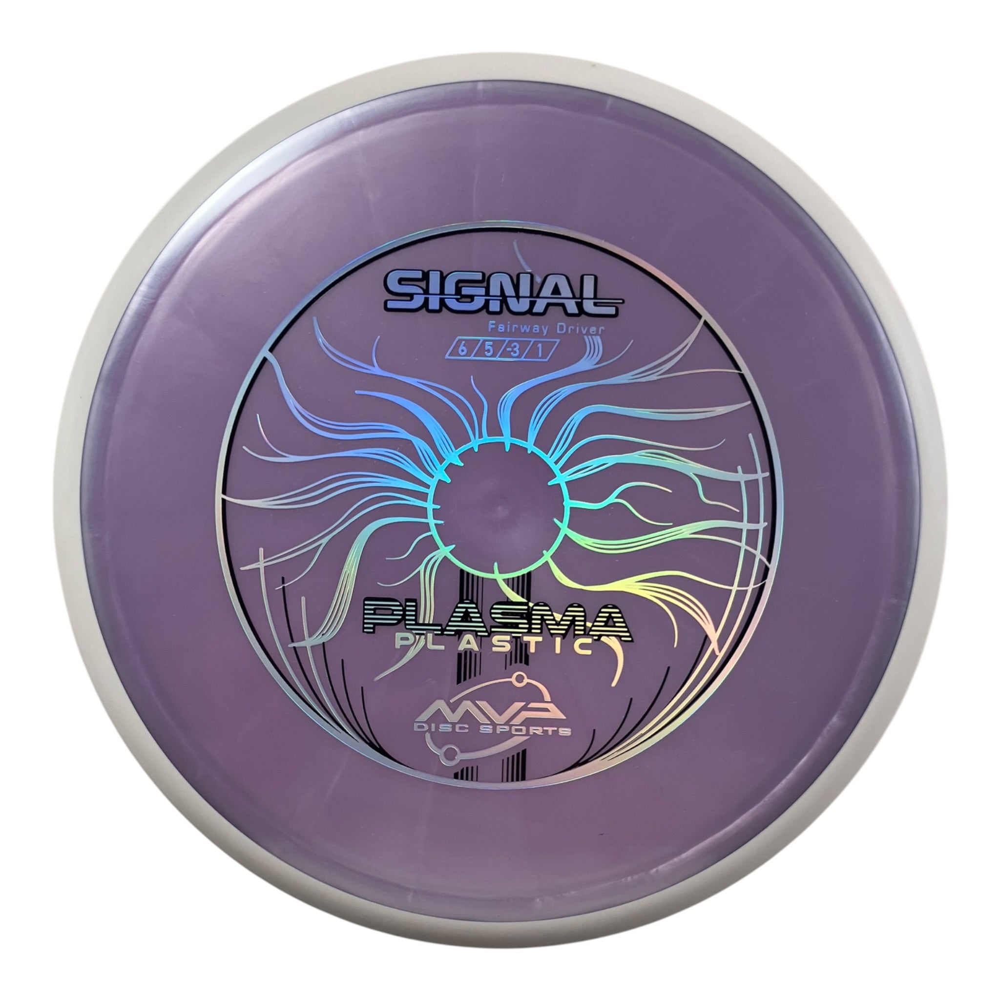 MVP Disc Sports Signal | Plasma | Purple/White 160g (Project Lab Coat) Disc Golf