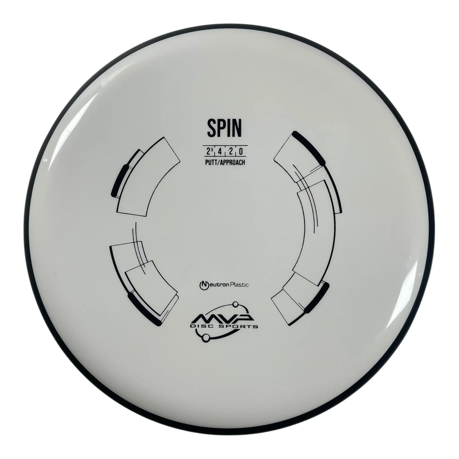 MVP Disc Sports Spin | Neutron | White/Black 169g Disc Golf