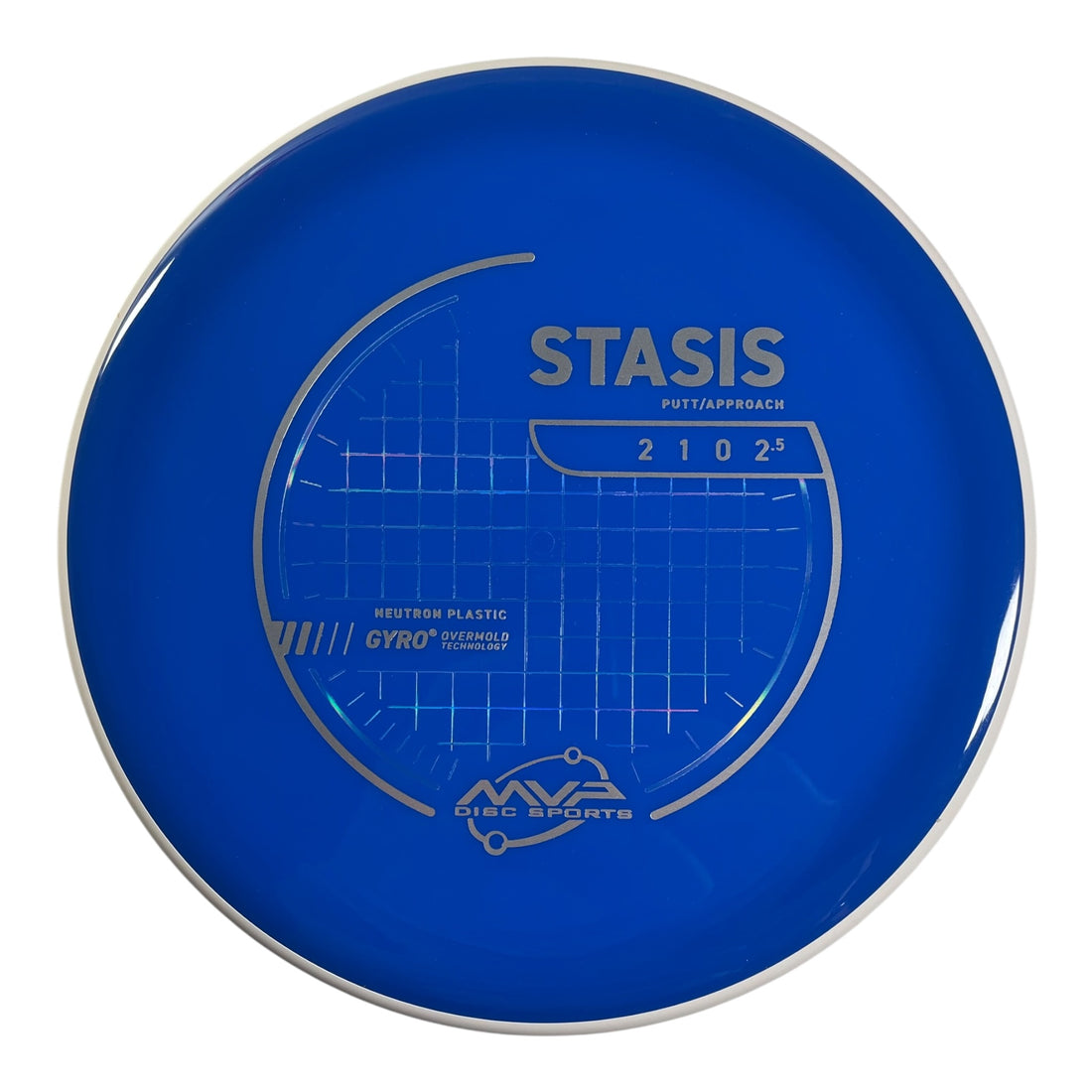 MVP Disc Sports Stasis | Neutron | Blue/White 167-174g (Project Lab Coat) Disc Golf