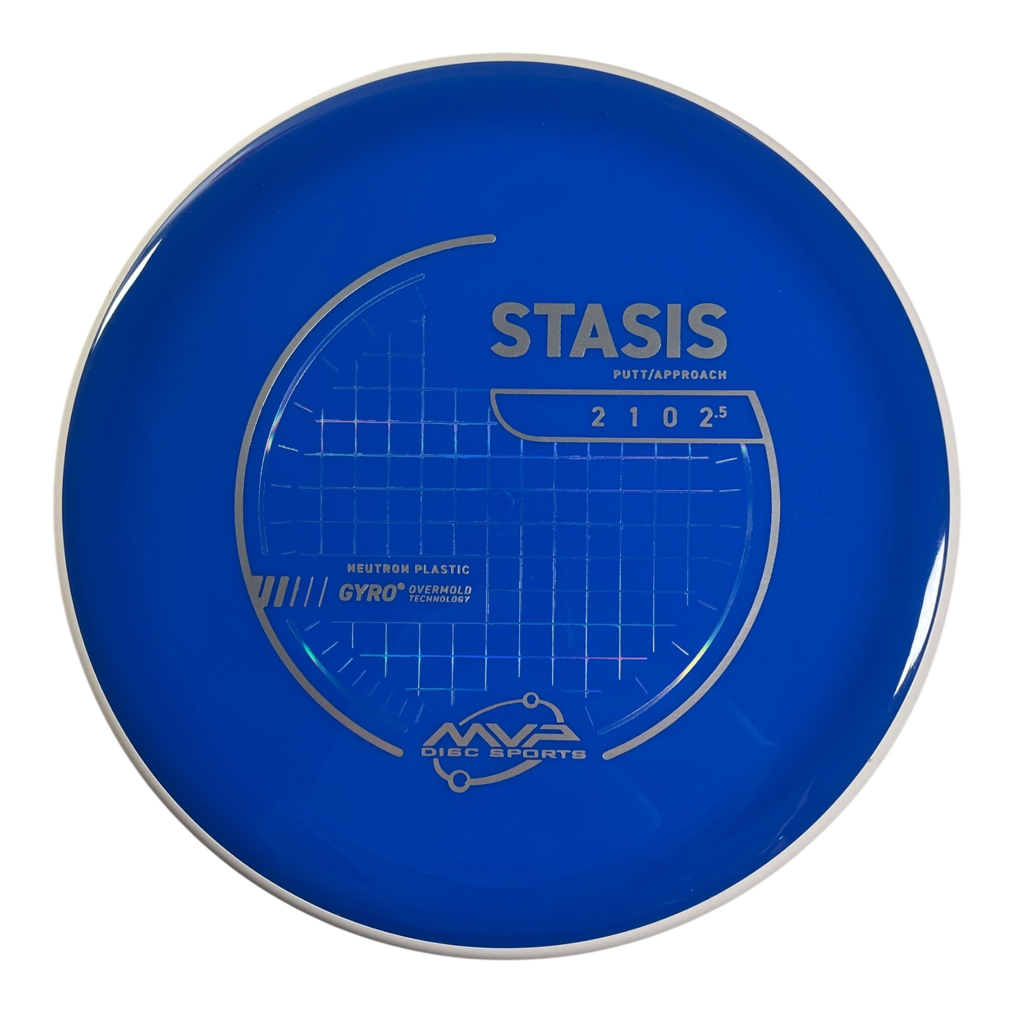 MVP Disc Sports Stasis | Neutron | Blue/White 167-174g (Project Lab Coat) Disc Golf