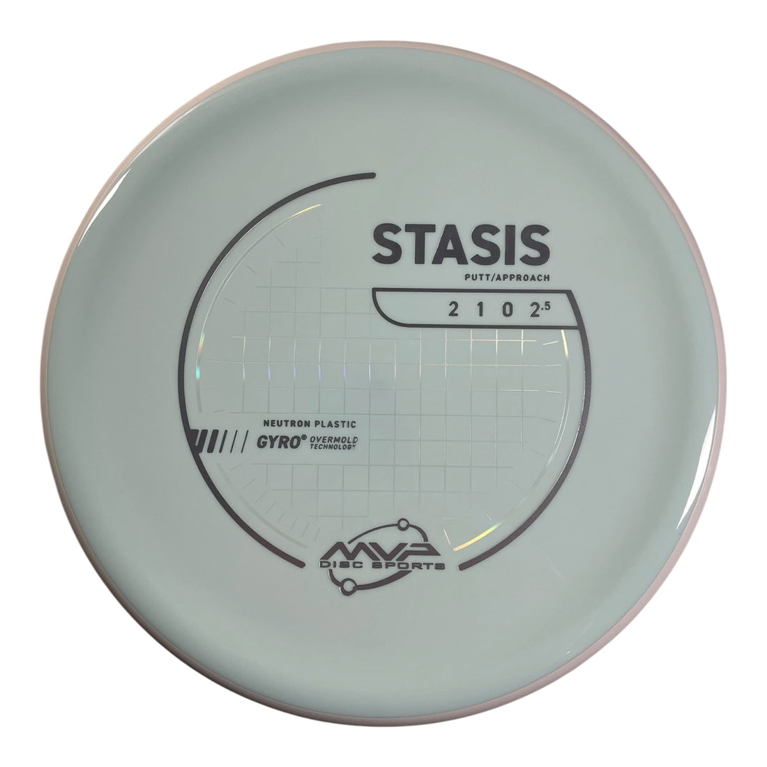 MVP Disc Sports Stasis | Neutron | Blue/White 168g (Project Lab Coat) Disc Golf