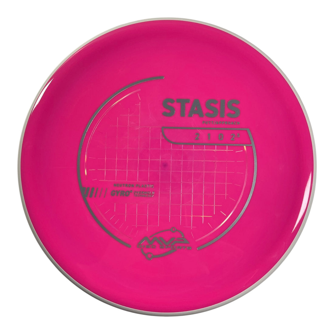 MVP Disc Sports Stasis | Neutron | Pink/White 174g (Project Lab Coat) Disc Golf