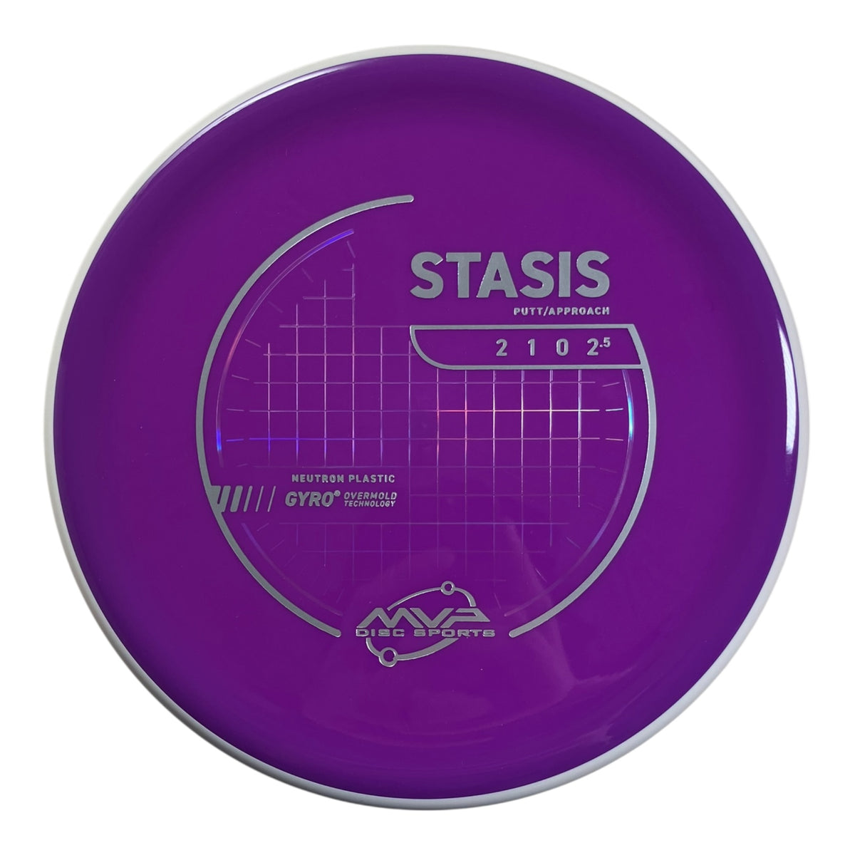 MVP Disc Sports Stasis | Neutron | Purple/White 168g (Project Lab Coat) Disc Golf
