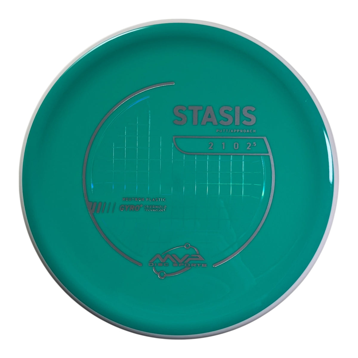 MVP Disc Sports Stasis | Neutron | Teal/White 164g (Project Lab Coat) Disc Golf