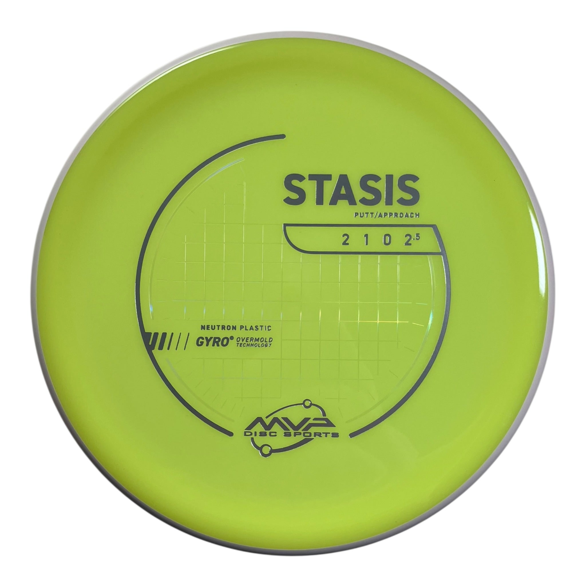MVP Disc Sports Stasis | Neutron | Yellow/White 174g (Project Lab Coat) Disc Golf