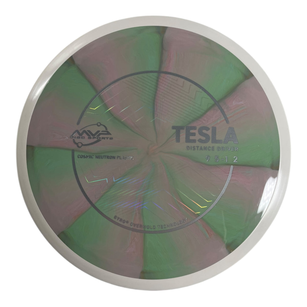 MVP Disc Sports Tesla | Cosmic Neutron | Green/Pink 174g (Project Lab Coat) Disc Golf