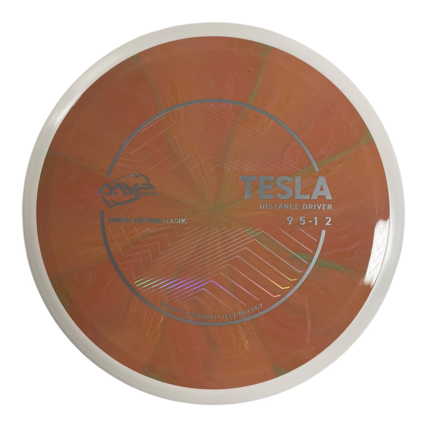 MVP Disc Sports Tesla | Cosmic Neutron | Orange/Green 168g (Project Lab Coat) Disc Golf