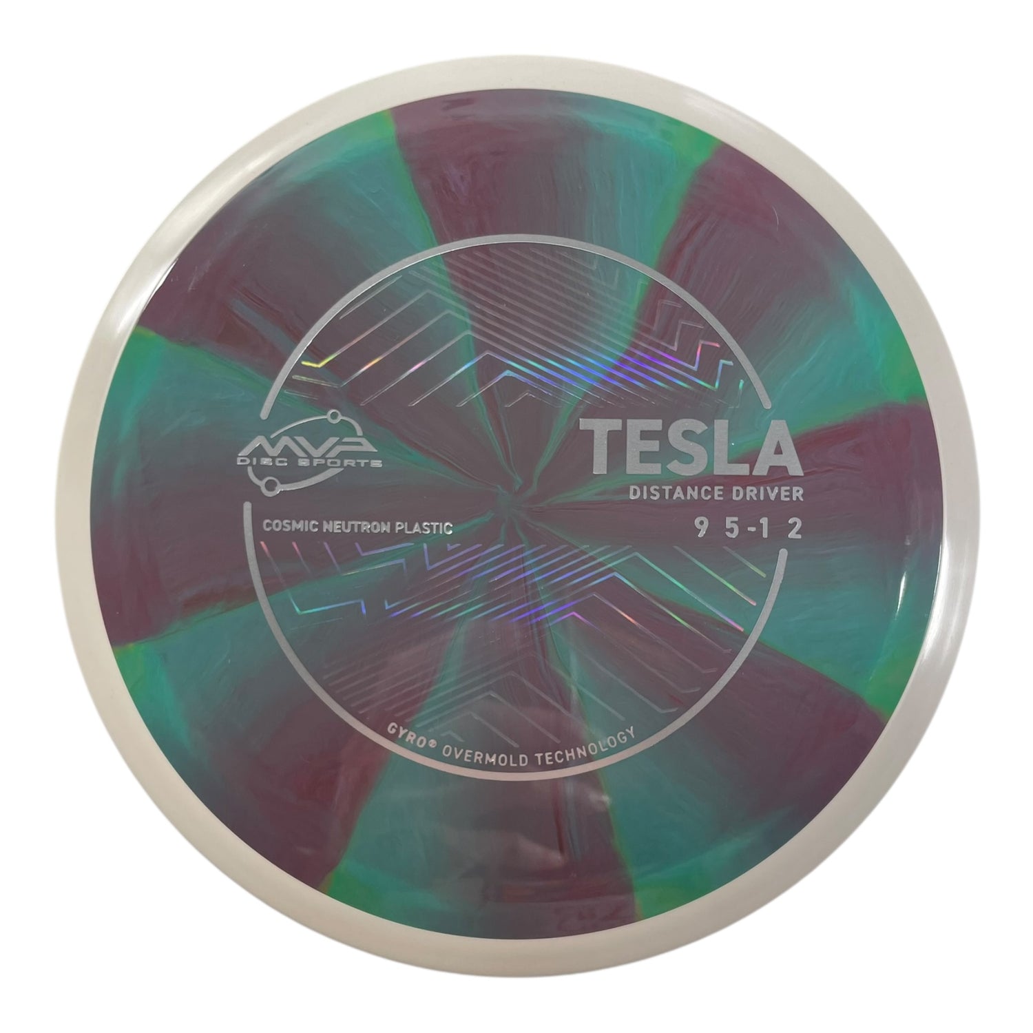 MVP Disc Sports Tesla | Cosmic Neutron | Purple/Green 174g (Project Lab Coat) Disc Golf