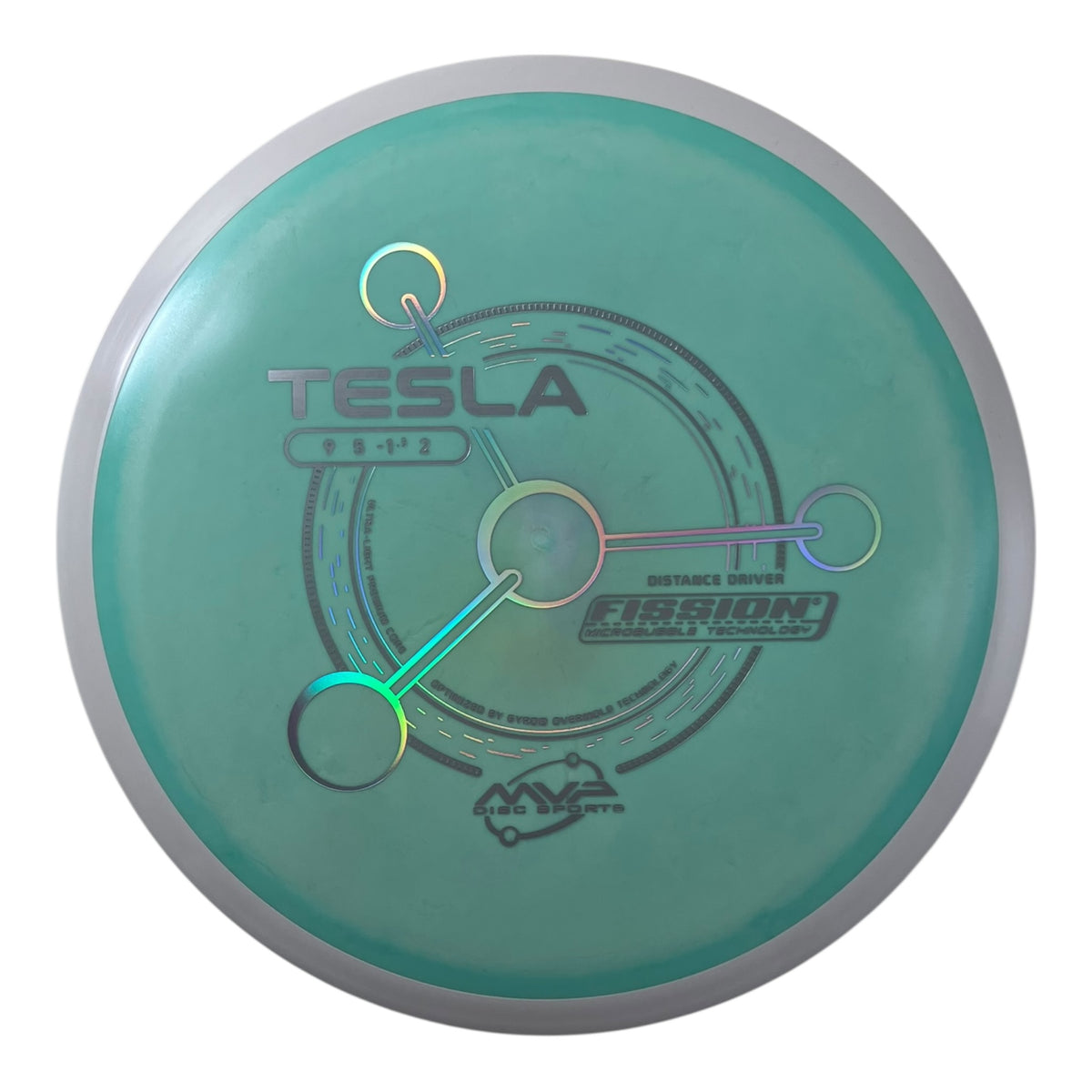 MVP Disc Sports Tesla | Fission | Mint/White 152-156g (Project Lab Coat) Disc Golf