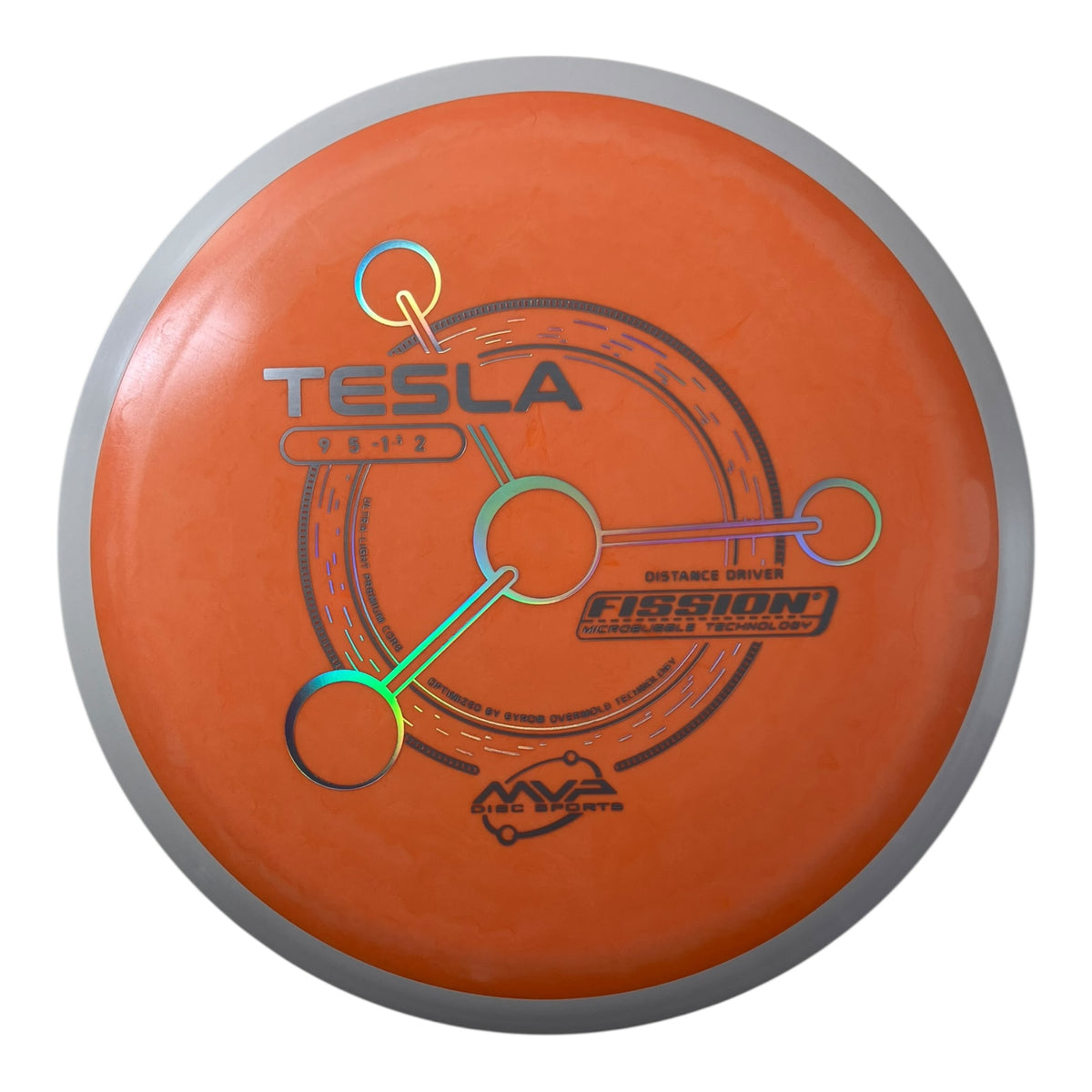 MVP Disc Sports Tesla | Fission | Orange/White 148-151g (Project Lab Coat) Disc Golf
