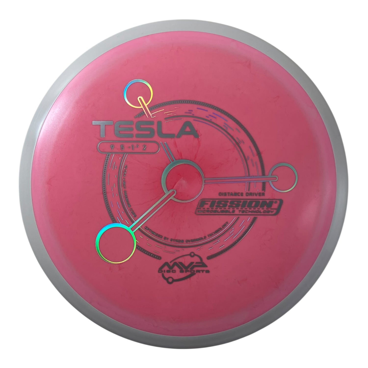 MVP Disc Sports Tesla | Fission | Pink/White 148-163g (Project Lab Coat) Disc Golf
