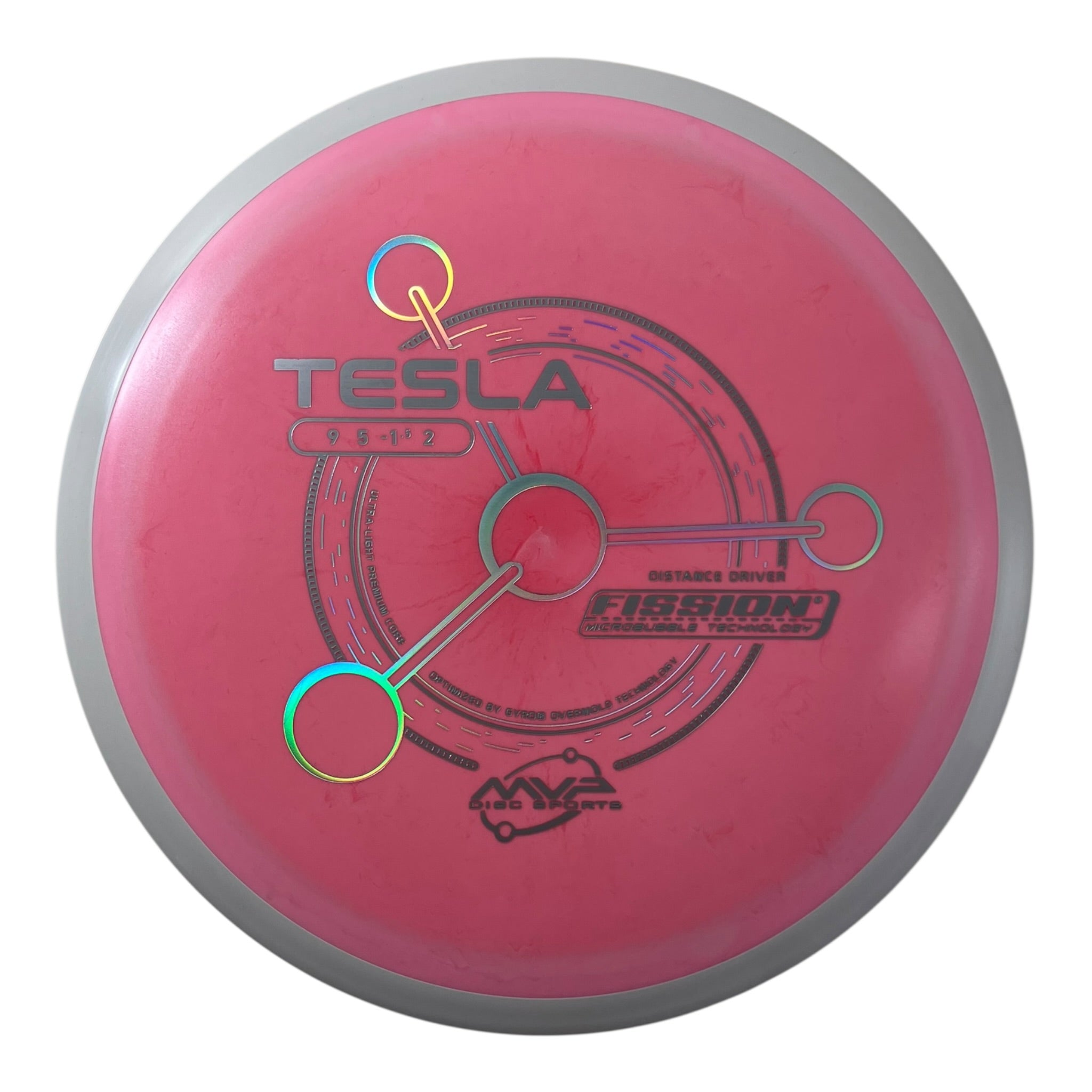 MVP Disc Sports Tesla | Fission | Pink/White 148-163g (Project Lab Coat) Disc Golf