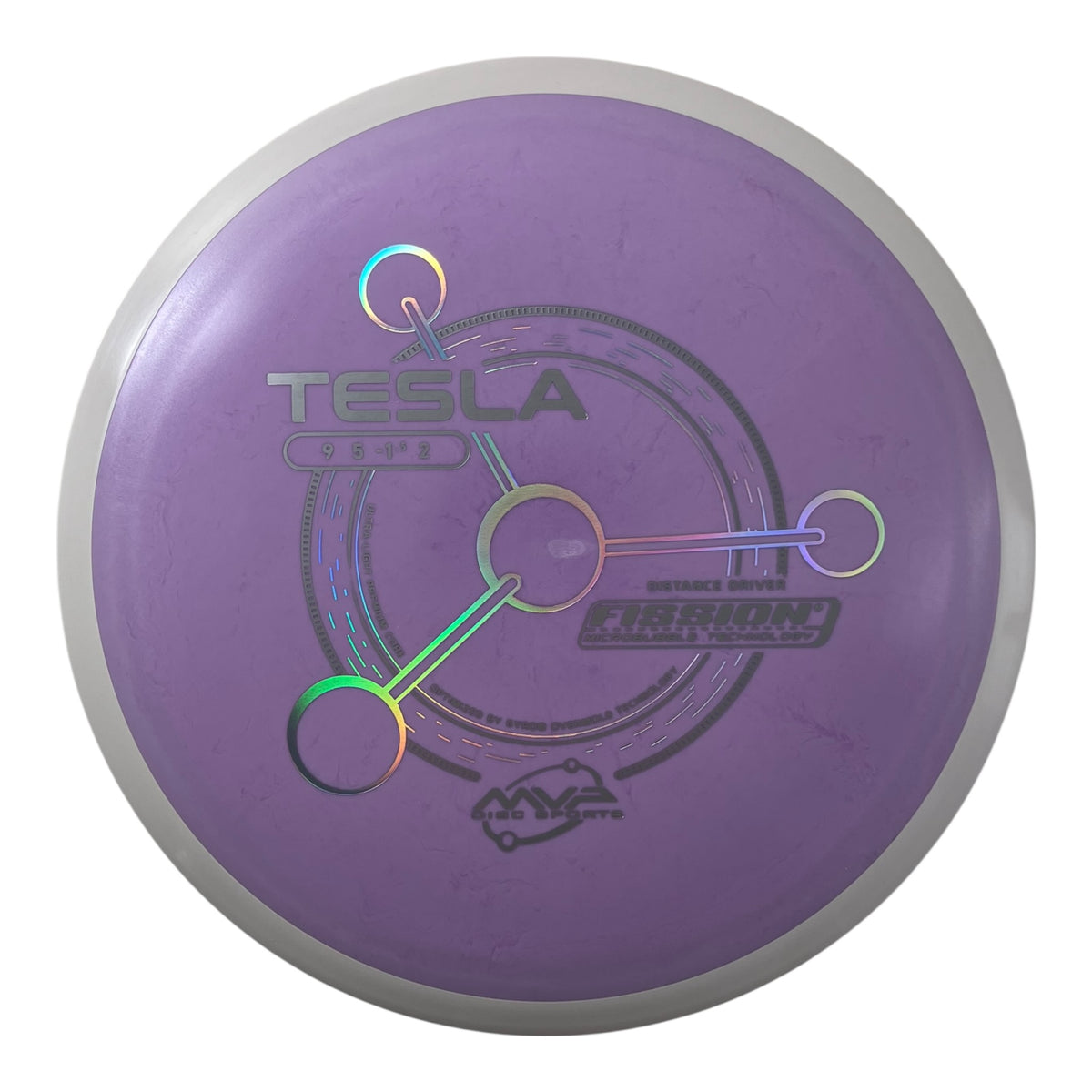 MVP Disc Sports Tesla | Fission | Lilac/White 149-162g (Project Lab Coat) Disc Golf
