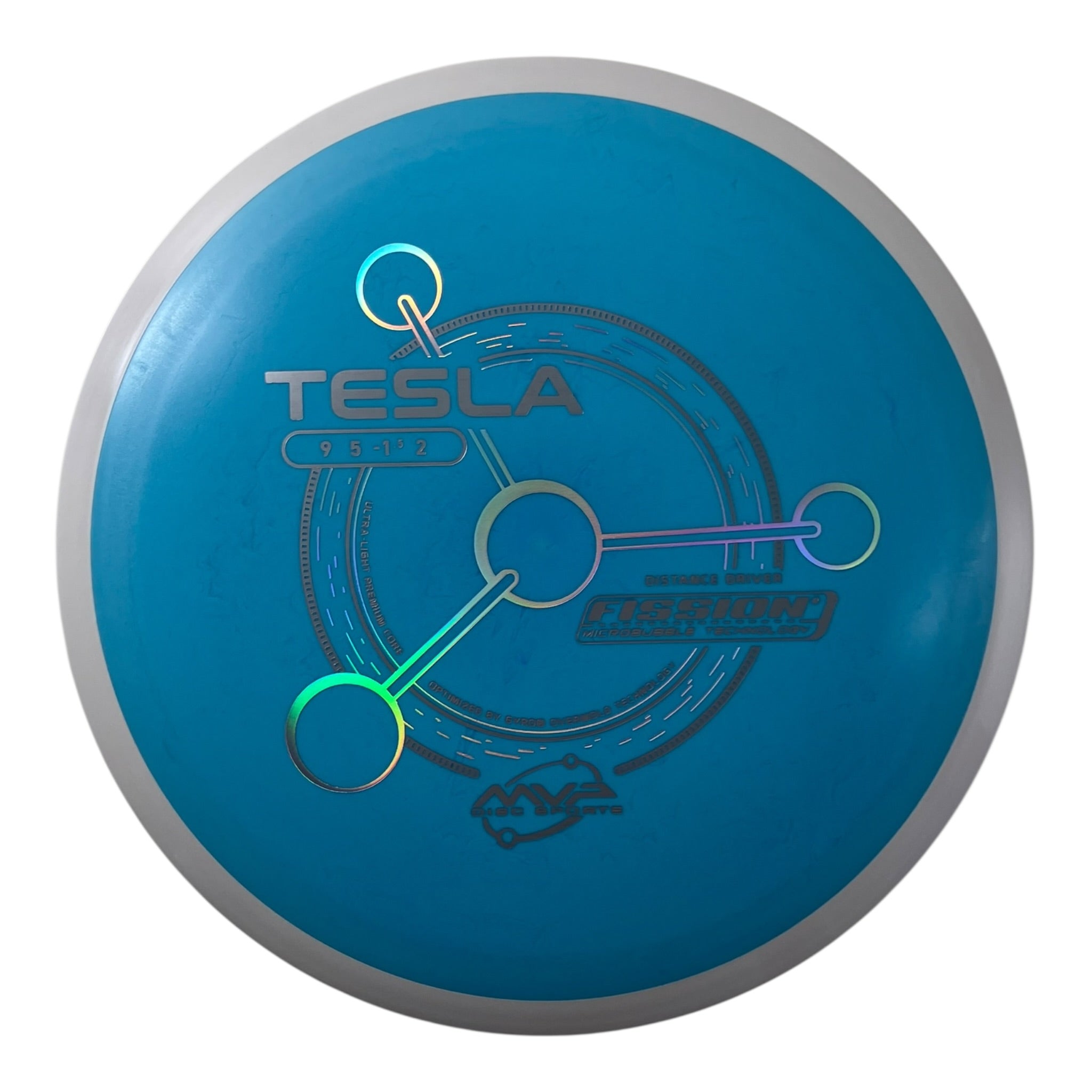 MVP Disc Sports Tesla | Fission | Teal/White 148-158g (Project Lab Coat) Disc Golf