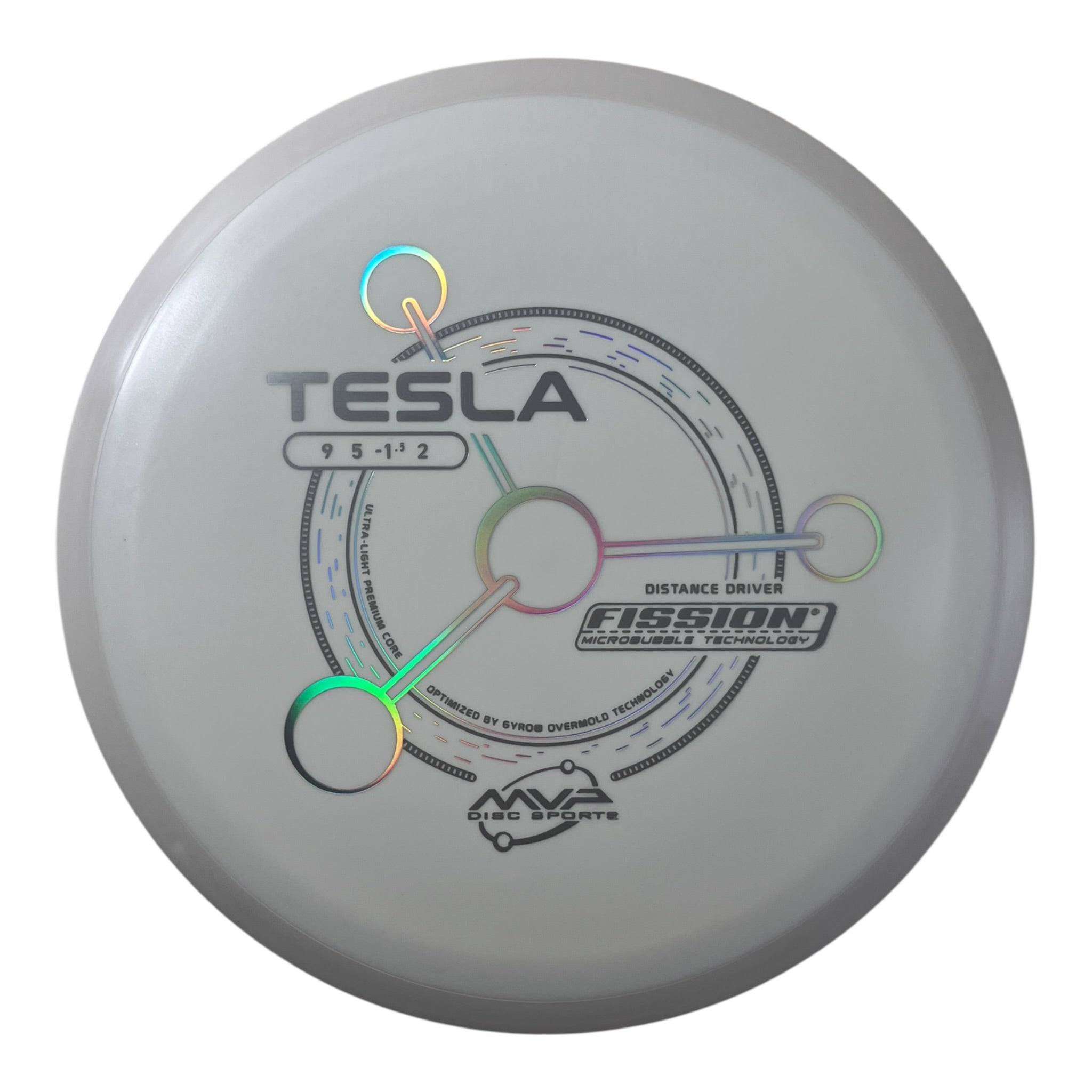 MVP Disc Sports Tesla | Fission | White/White 149-161g (Project Lab Coat) Disc Golf