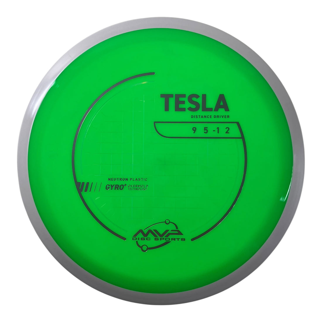 MVP Disc Sports Tesla | Neutron | Green/White 166-174g (Project Lab Coat) Disc Golf