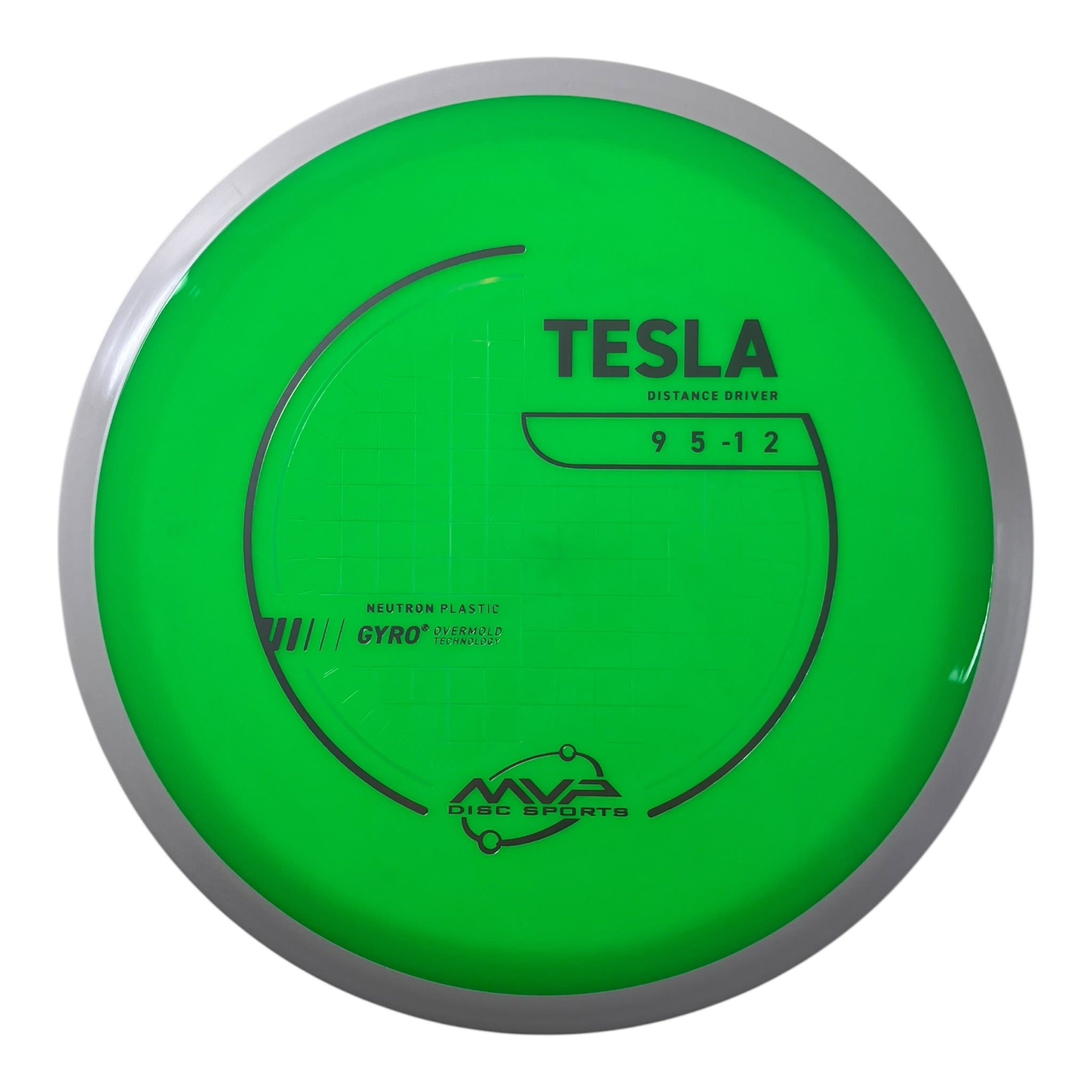MVP Disc Sports Tesla | Neutron | Green/White 166-174g (Project Lab Coat) Disc Golf