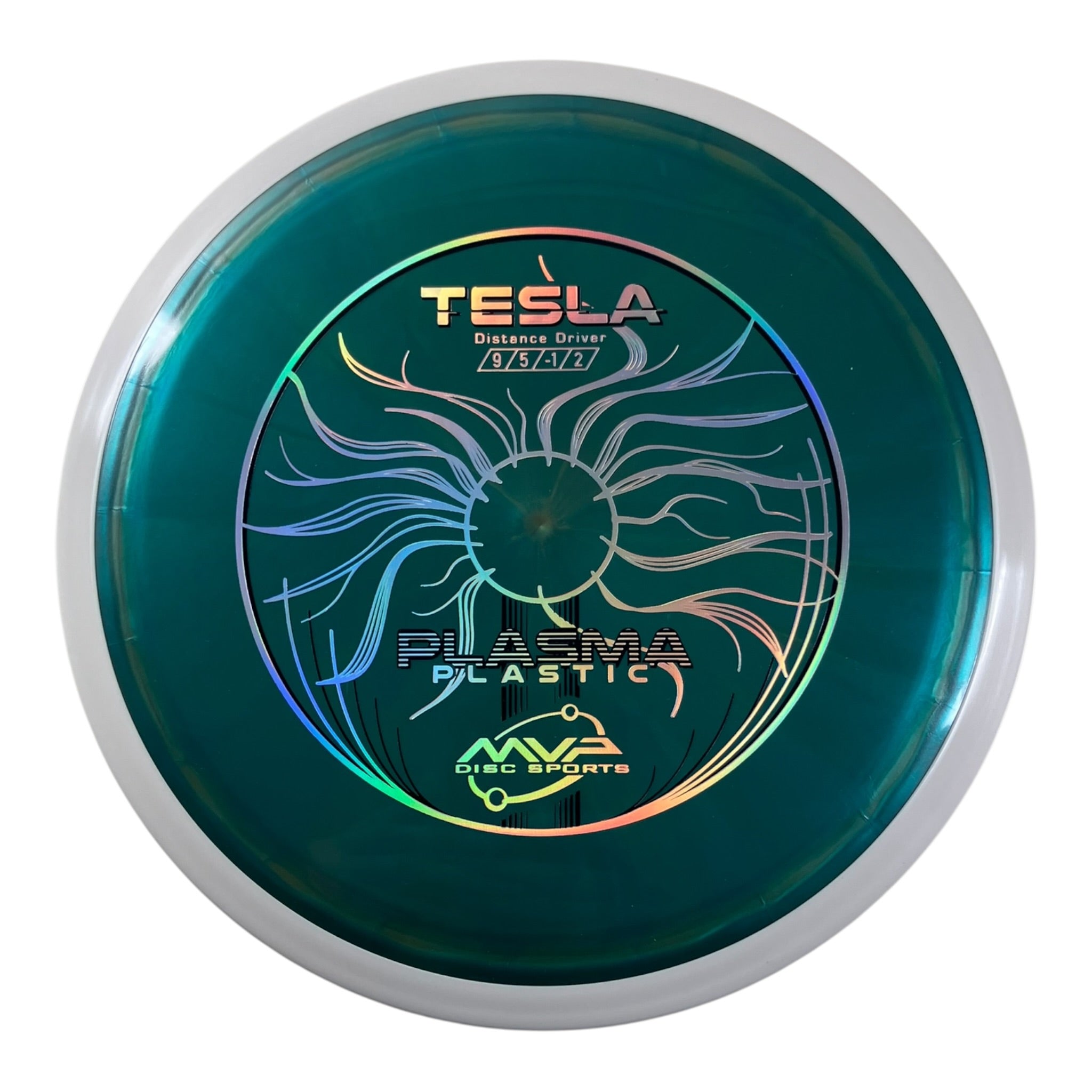 MVP Disc Sports Tesla | Plasma | Green/White 164g (Project Lab Coat) Disc Golf