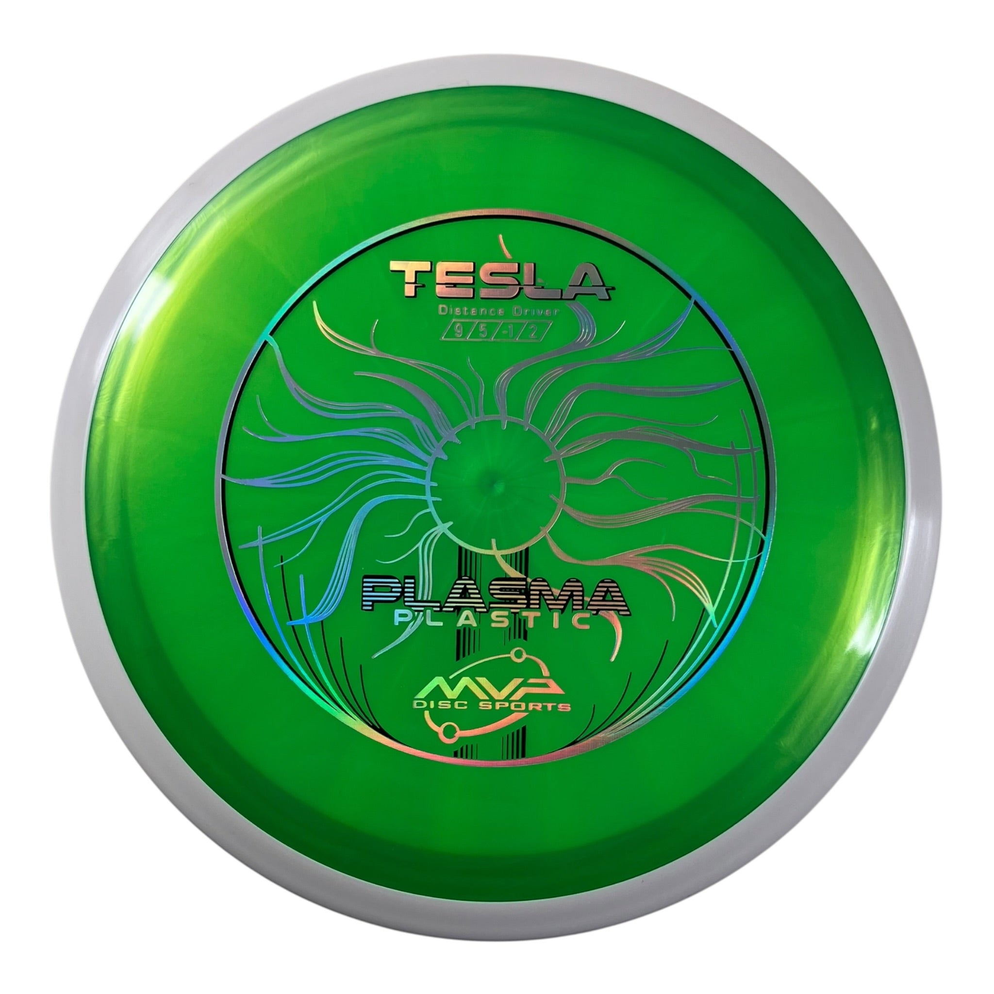 MVP Disc Sports Tesla | Plasma | Green/White 166-173g (Project Lab Coat) Disc Golf