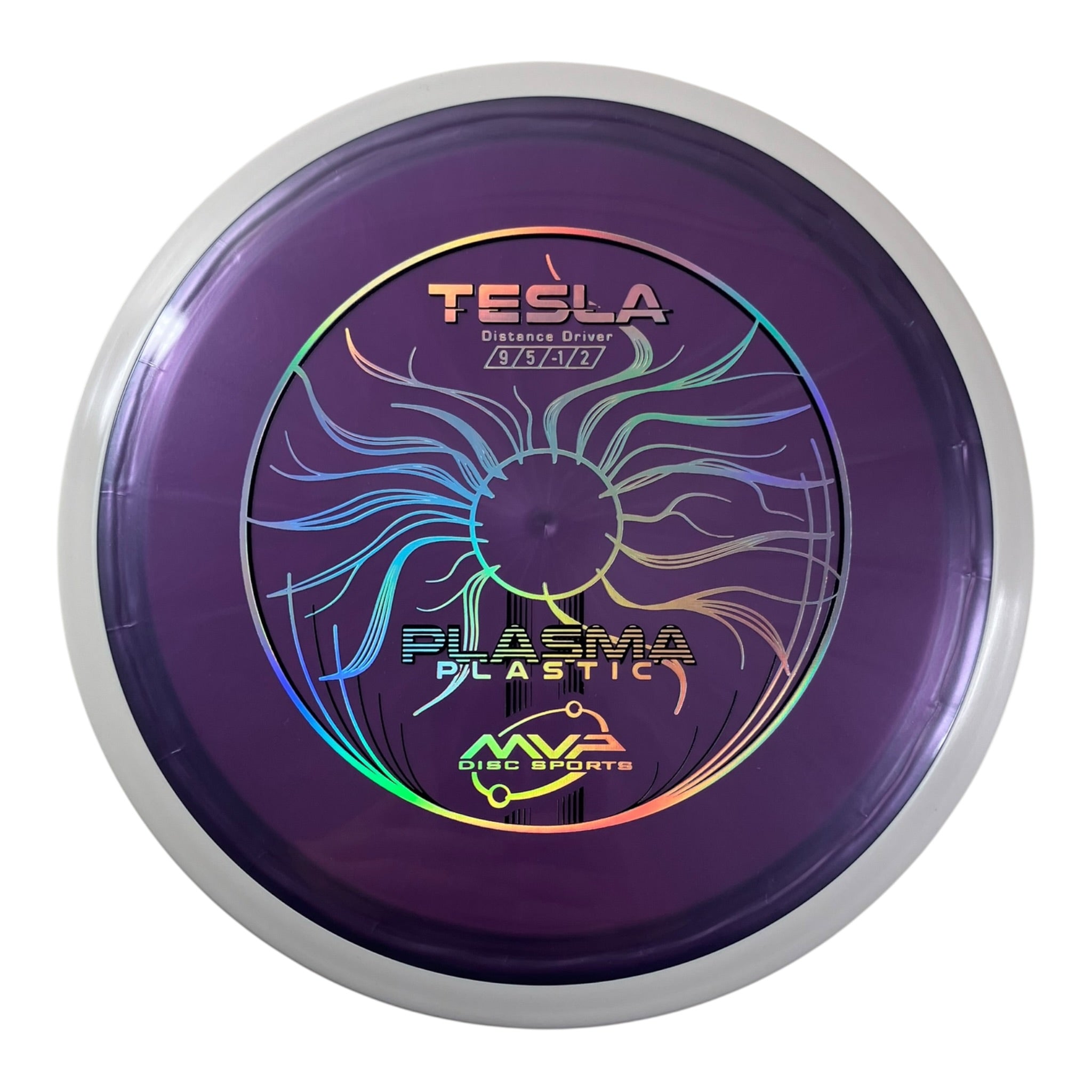 MVP Disc Sports Tesla | Plasma | Purple/White 168g (Project Lab Coat) Disc Golf