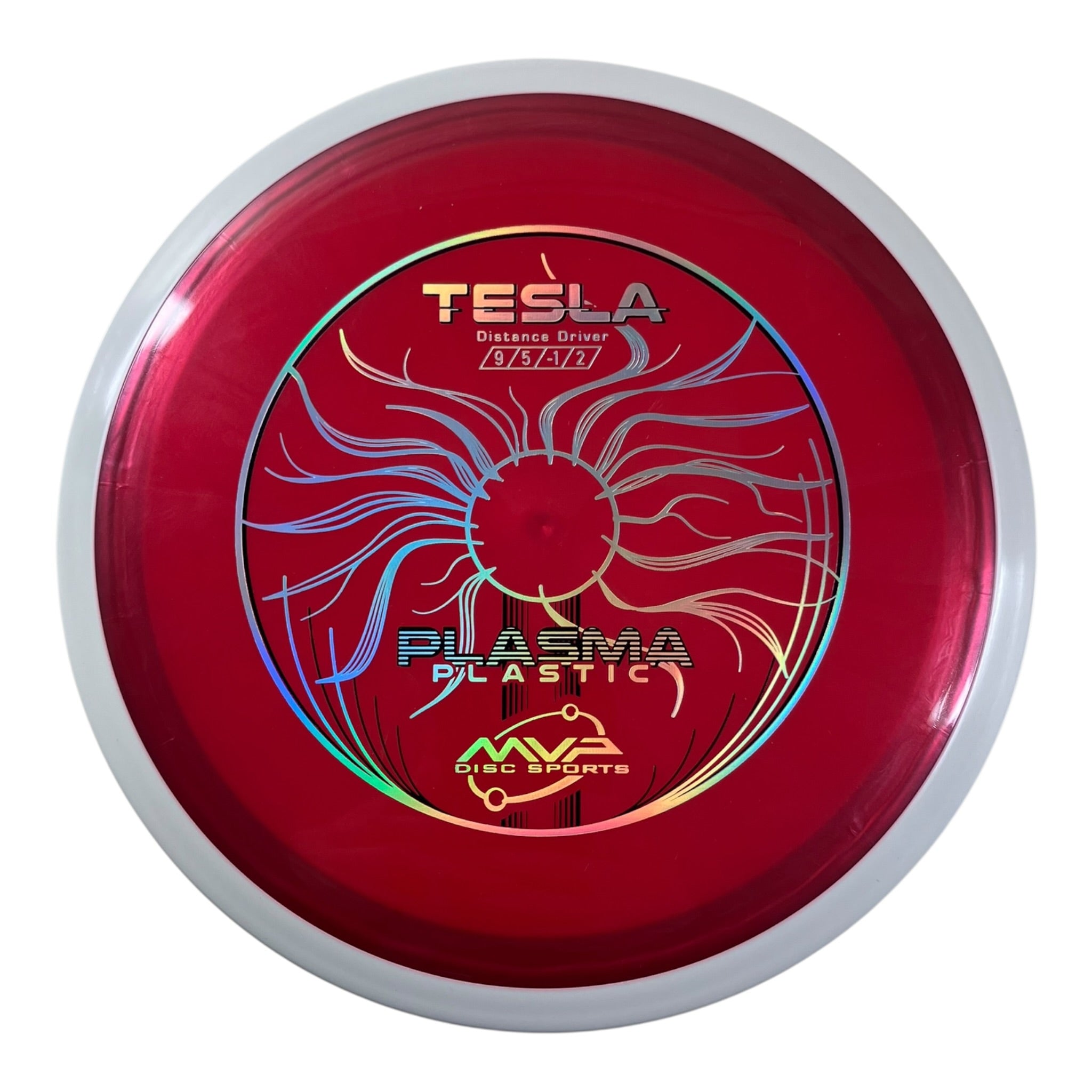MVP Disc Sports Tesla | Plasma | Red/White 164g (Project Lab Coat) Disc Golf