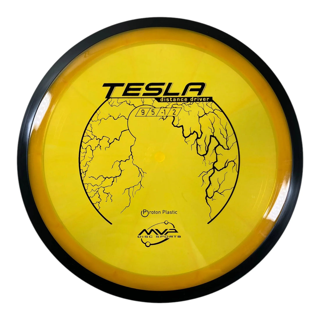MVP Disc Sports Tesla | Proton | Yellow/Black 168g Disc Golf