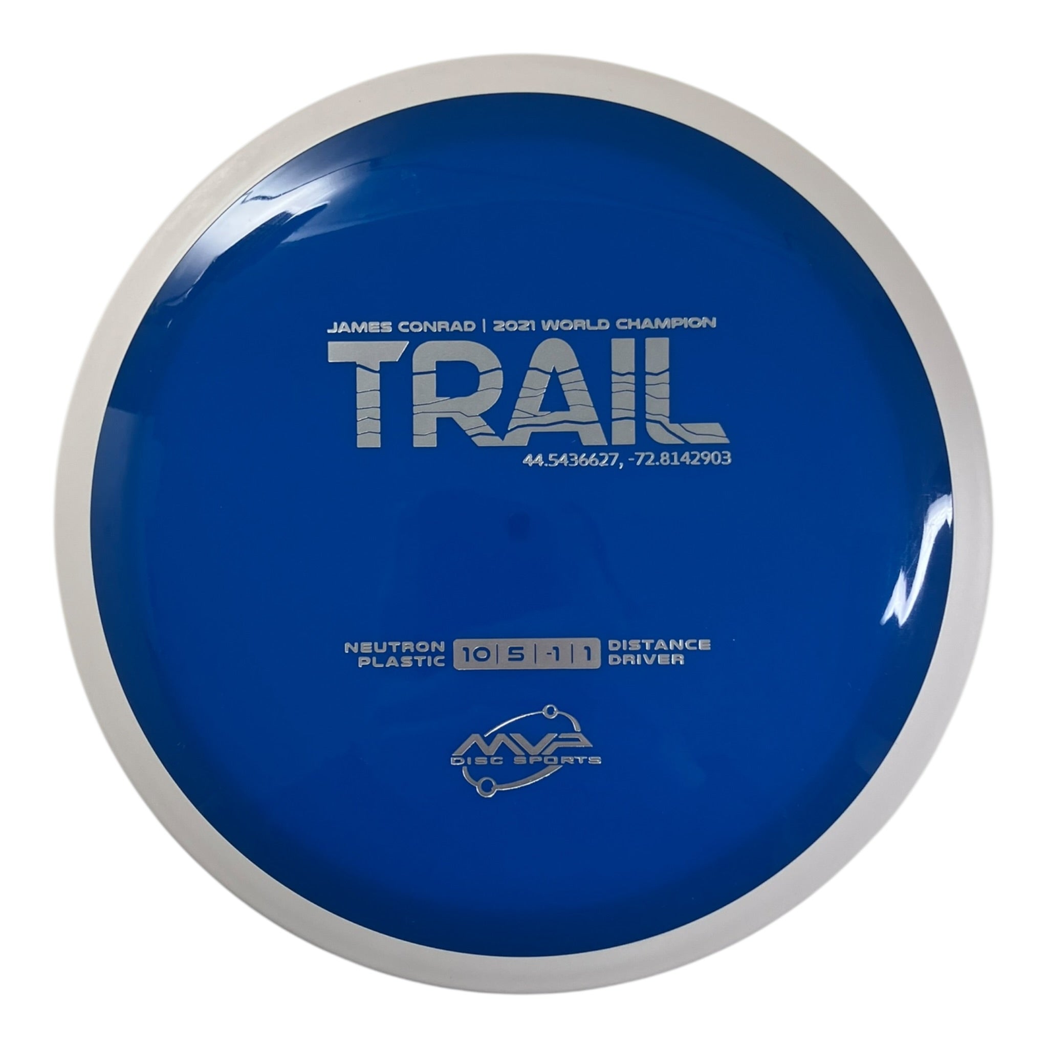 MVP Disc Sports Trail | Neutron | Blue/White 175g (Project Lab Coat) Disc Golf