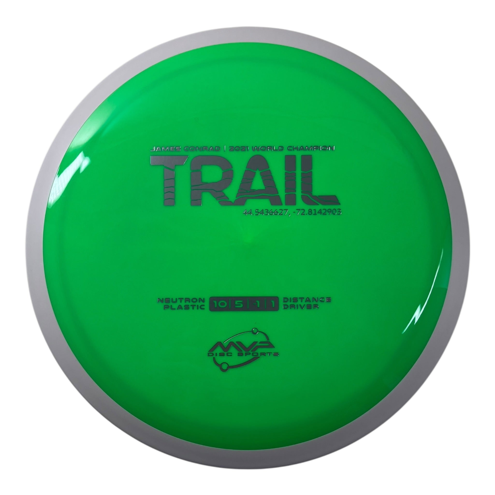 MVP Disc Sports Trail | Neutron | Green/White 175g (Project Lab Coat) Disc Golf