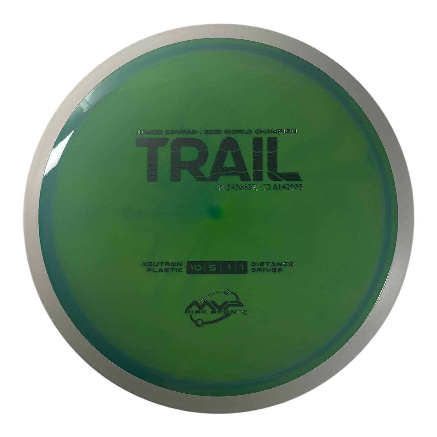 MVP Disc Sports Trail | Neutron | Green/White 175g (Project Lab Coat) Disc Golf