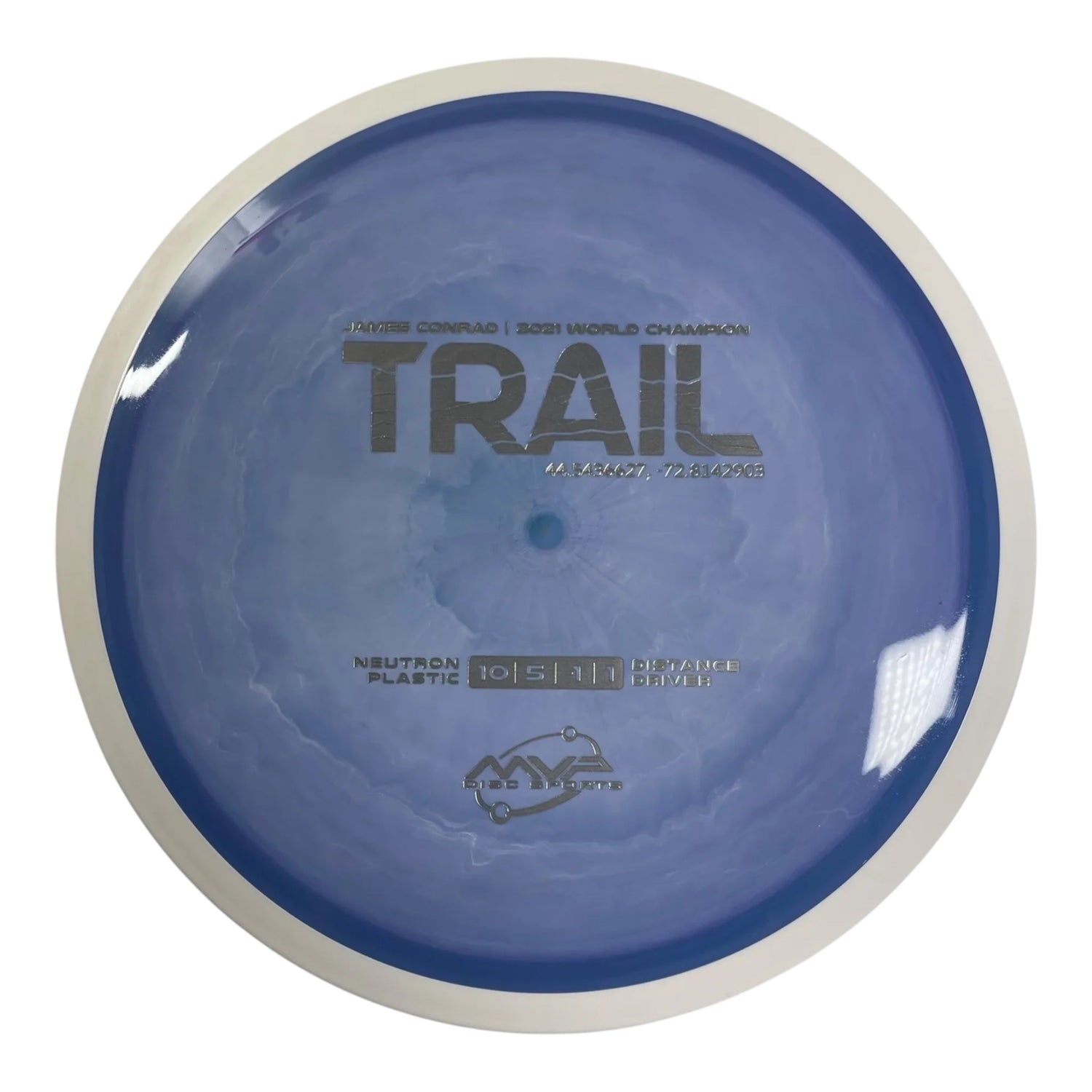 MVP Disc Sports Trail | Neutron | Blue/White 173g (Project Lab Coat) Disc Golf