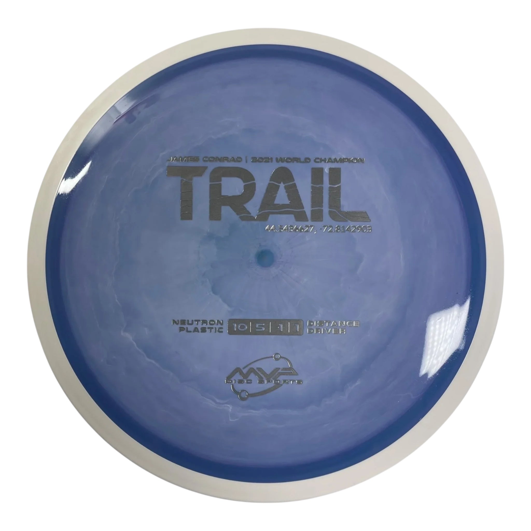 MVP Disc Sports Trail | Neutron | Blue/White 173g (Project Lab Coat) Disc Golf
