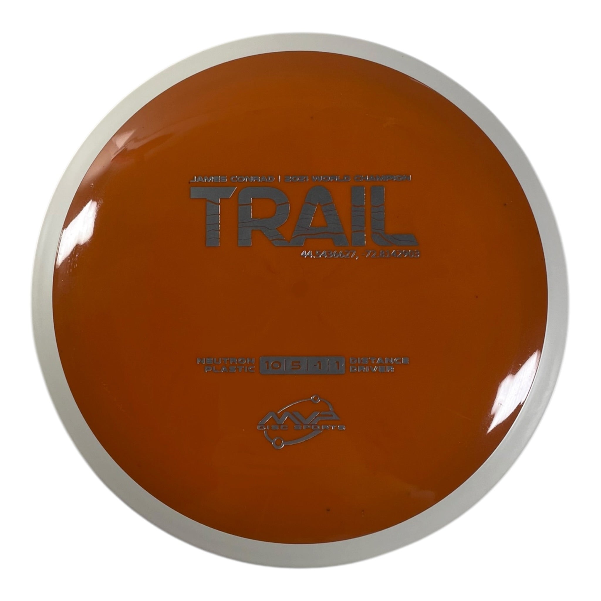 MVP Disc Sports Trail | Neutron | Orange/White 168-169g (Project Lab Coat) Disc Golf