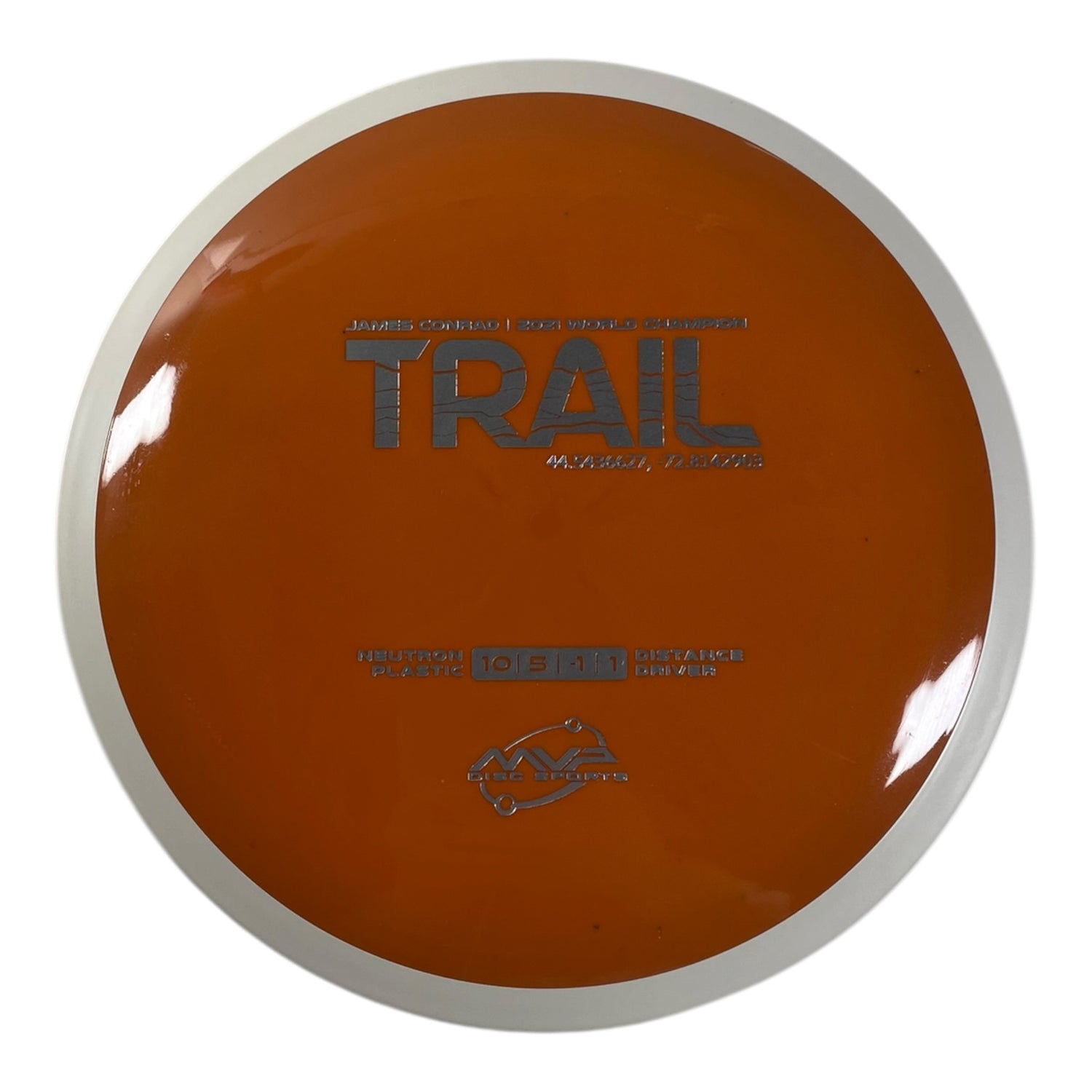 MVP Disc Sports Trail | Neutron | Orange/White 168-169g (Project Lab Coat) Disc Golf