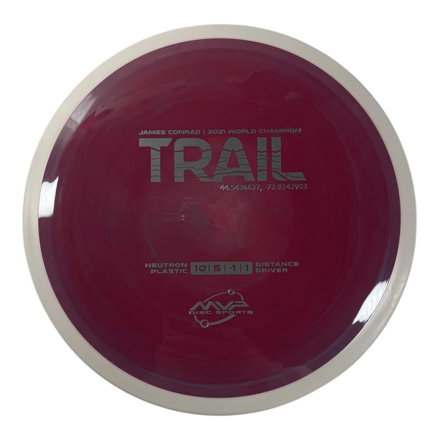 MVP Disc Sports Trail | Neutron | Pink/White 174g (Project Lab Coat) Disc Golf
