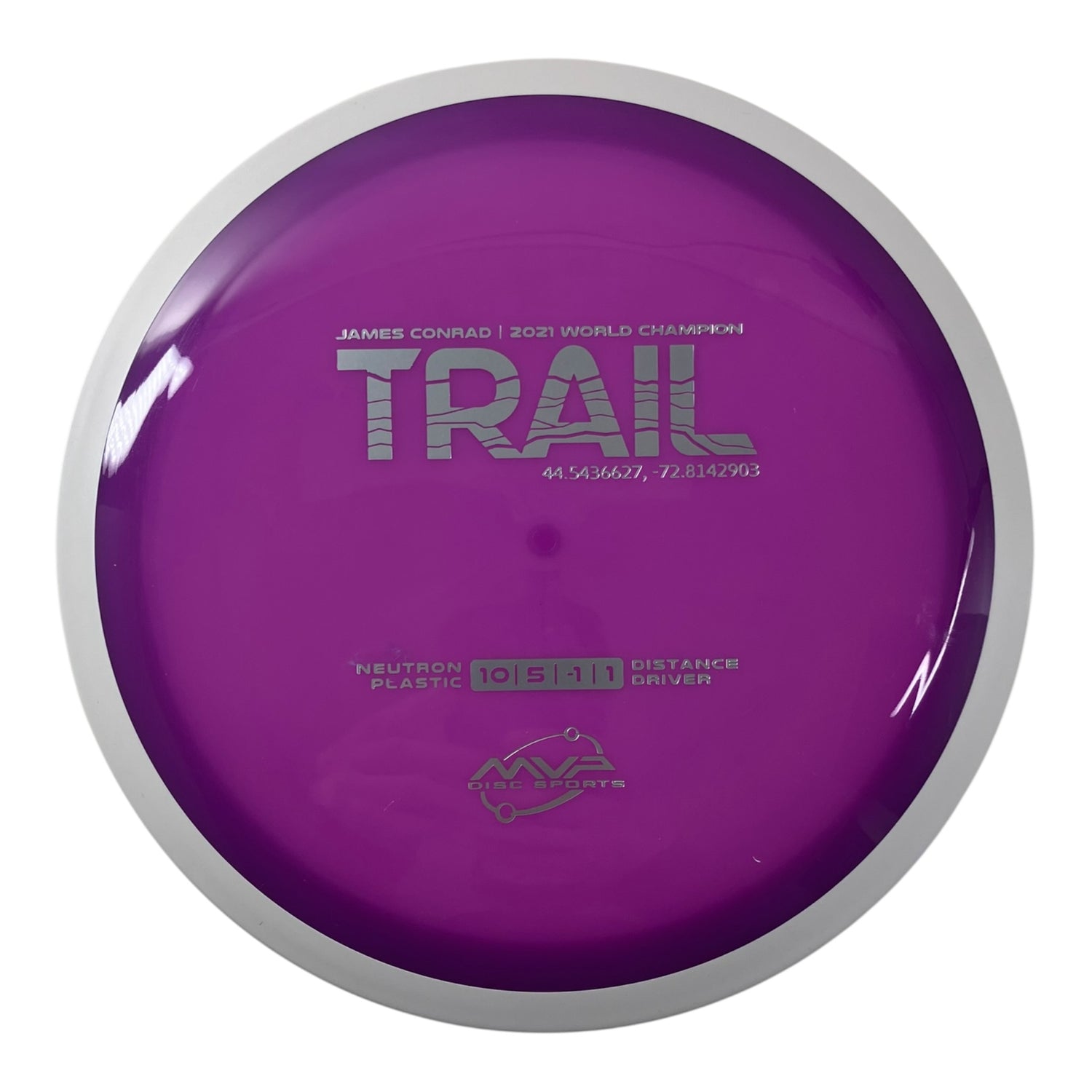 MVP Disc Sports Trail | Neutron | Purple/White 168-175g (Project Lab Coat) Disc Golf