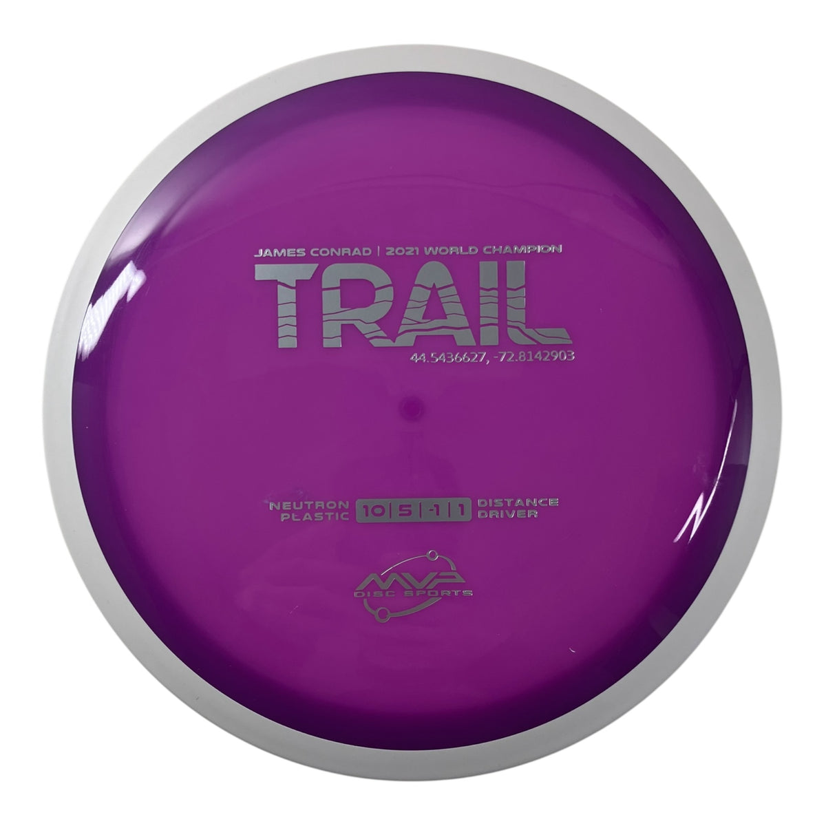 MVP Disc Sports Trail | Neutron | Purple/White 168-175g (Project Lab Coat) Disc Golf