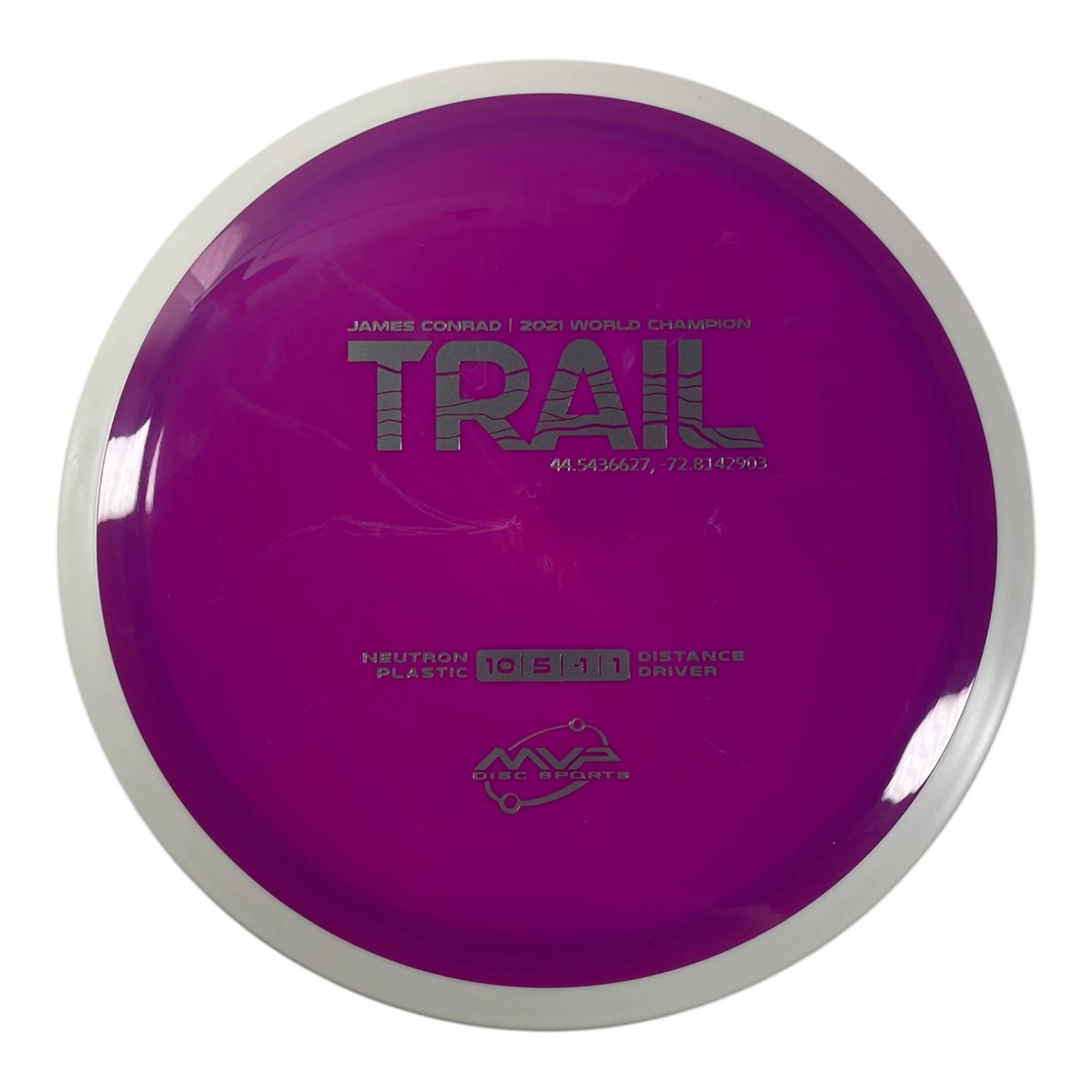 MVP Disc Sports Trail | Neutron | Purple/White 168g (Project Lab Coat) Disc Golf