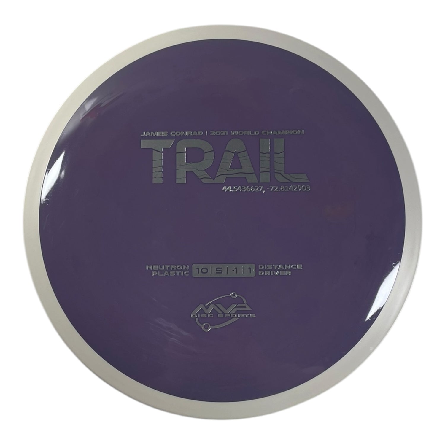 MVP Disc Sports Trail | Neutron | Purple/White 168g (Project Lab Coat) Disc Golf