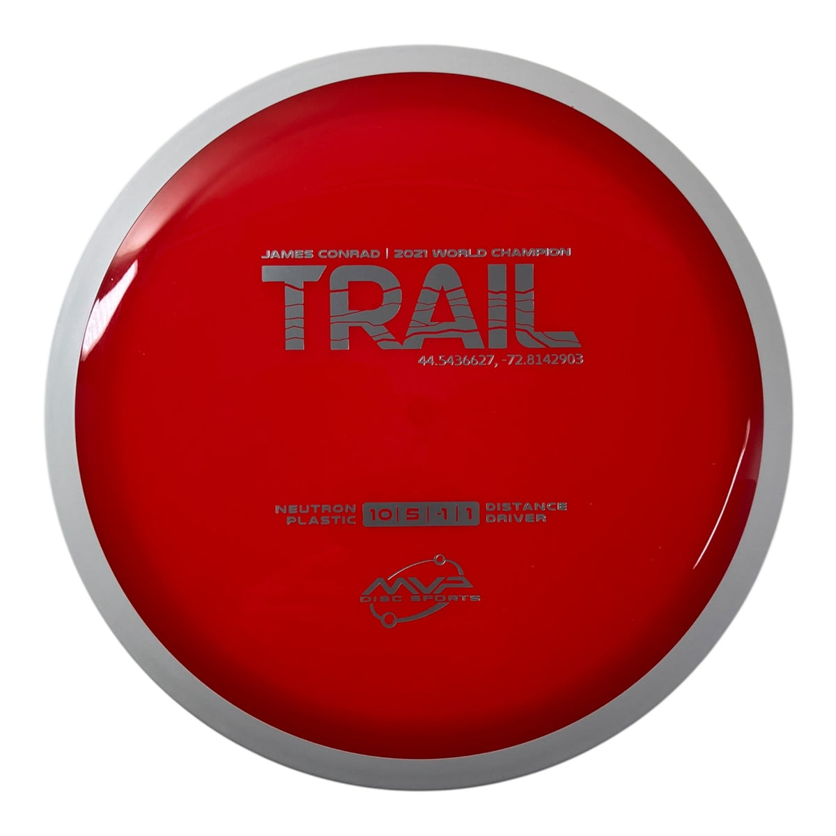 MVP Disc Sports Trail | Neutron | Red/White 175g (Project Lab Coat) Disc Golf